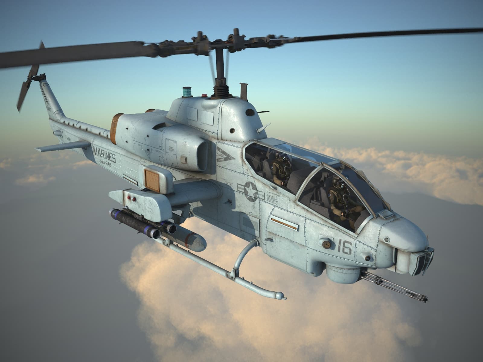 Bell AH 1W Super Cobra 3D Model