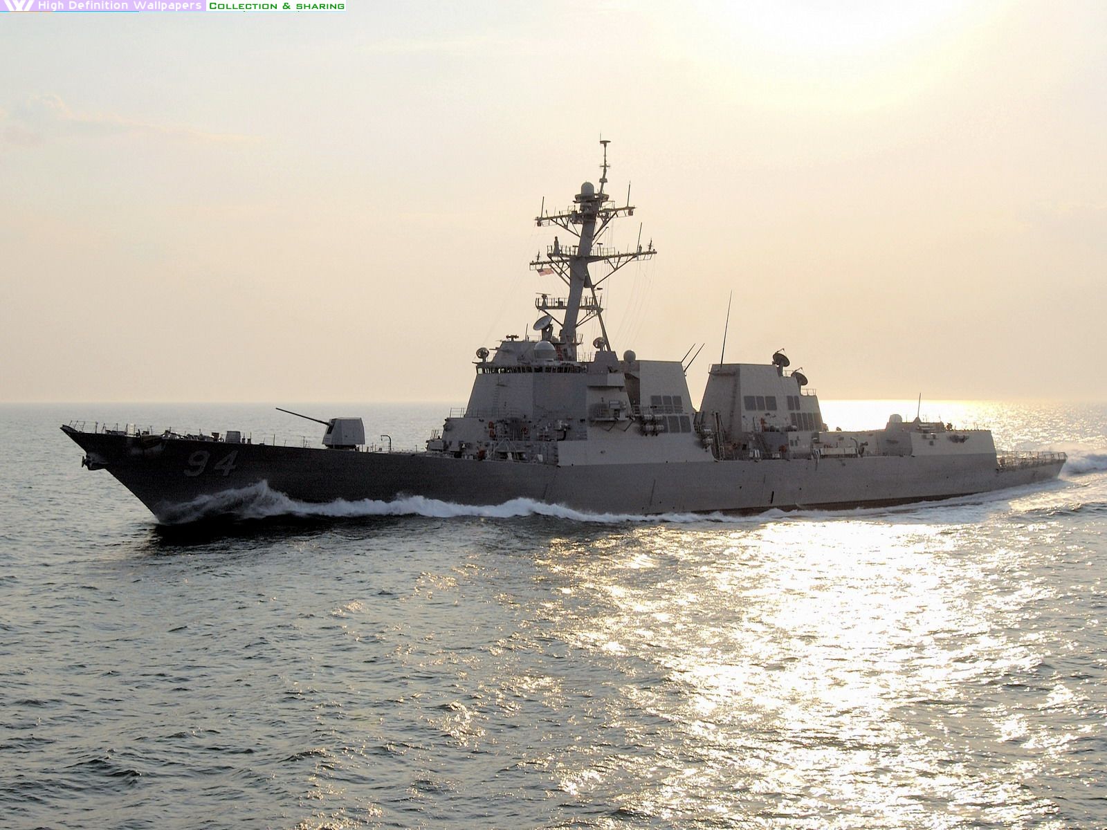 Download US Navy Arleigh Burke Class Guided Missile Destroyer Wallpaper 1600x1200