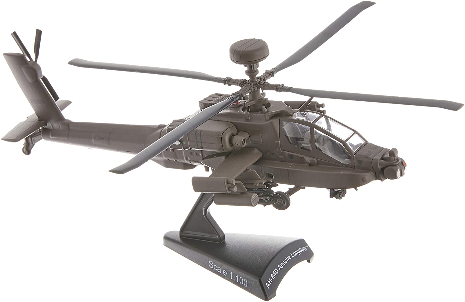 Daron Postage Stamp Boeing AH 64D Apache Longbow 1 100 Scale Diecast Display Model With Stand , Medium, Arts, Crafts & Sewing