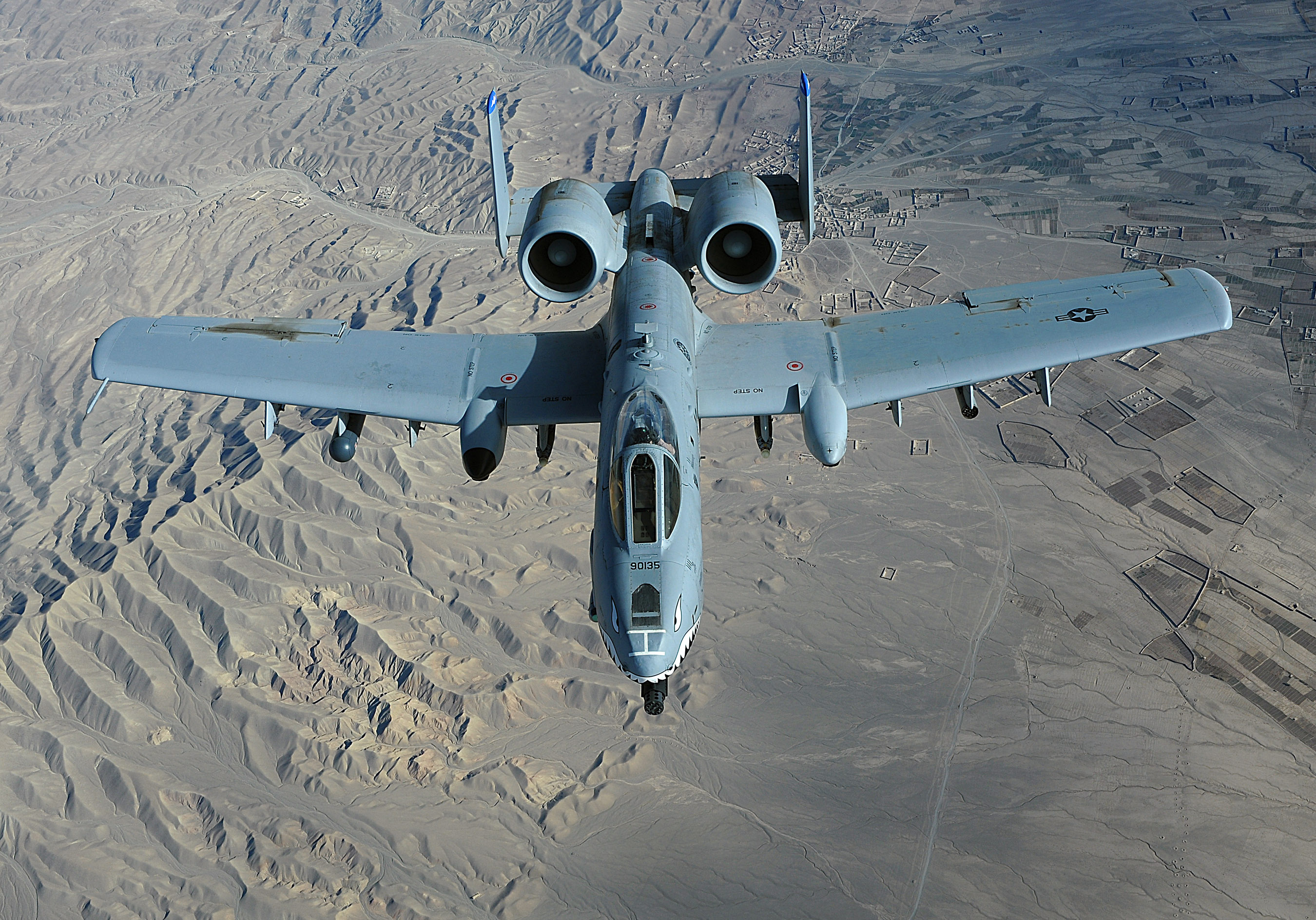 An A 10 Thunderbolt II Flies A Close Air Support Mission Over