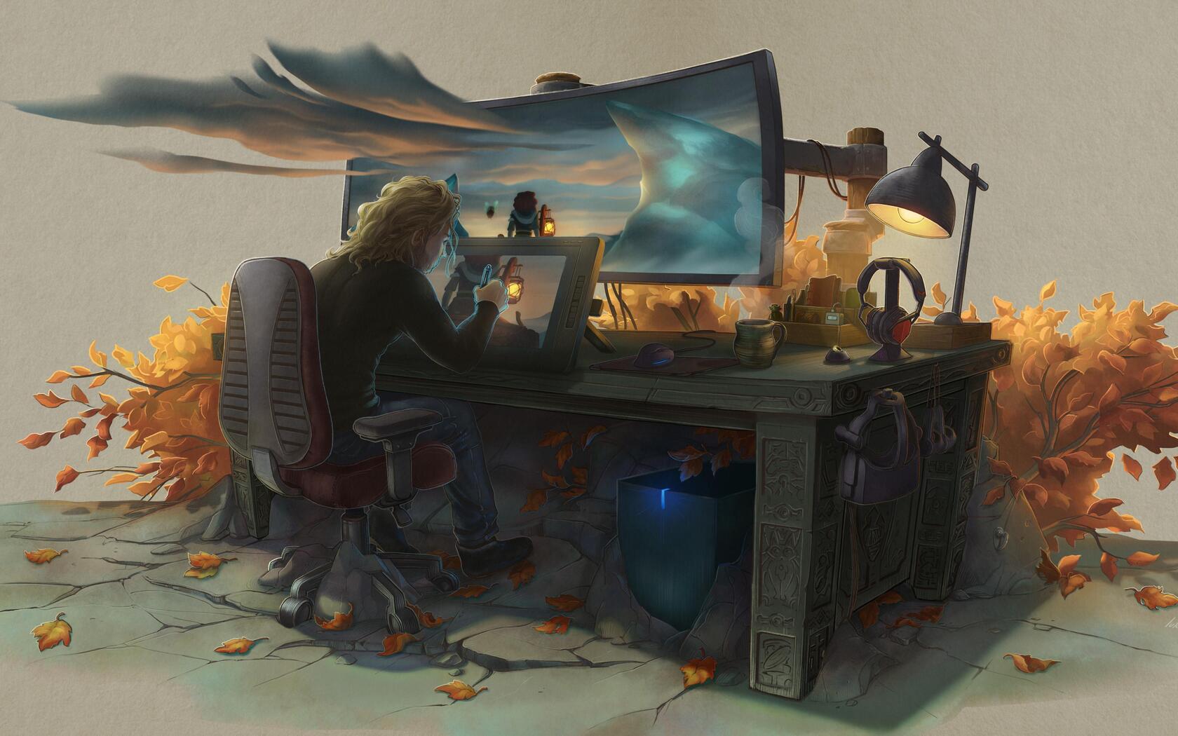 Artist Workspace 1680x1050 Resolution HD 4k Wallpaper, Image, Background, Photo and Picture