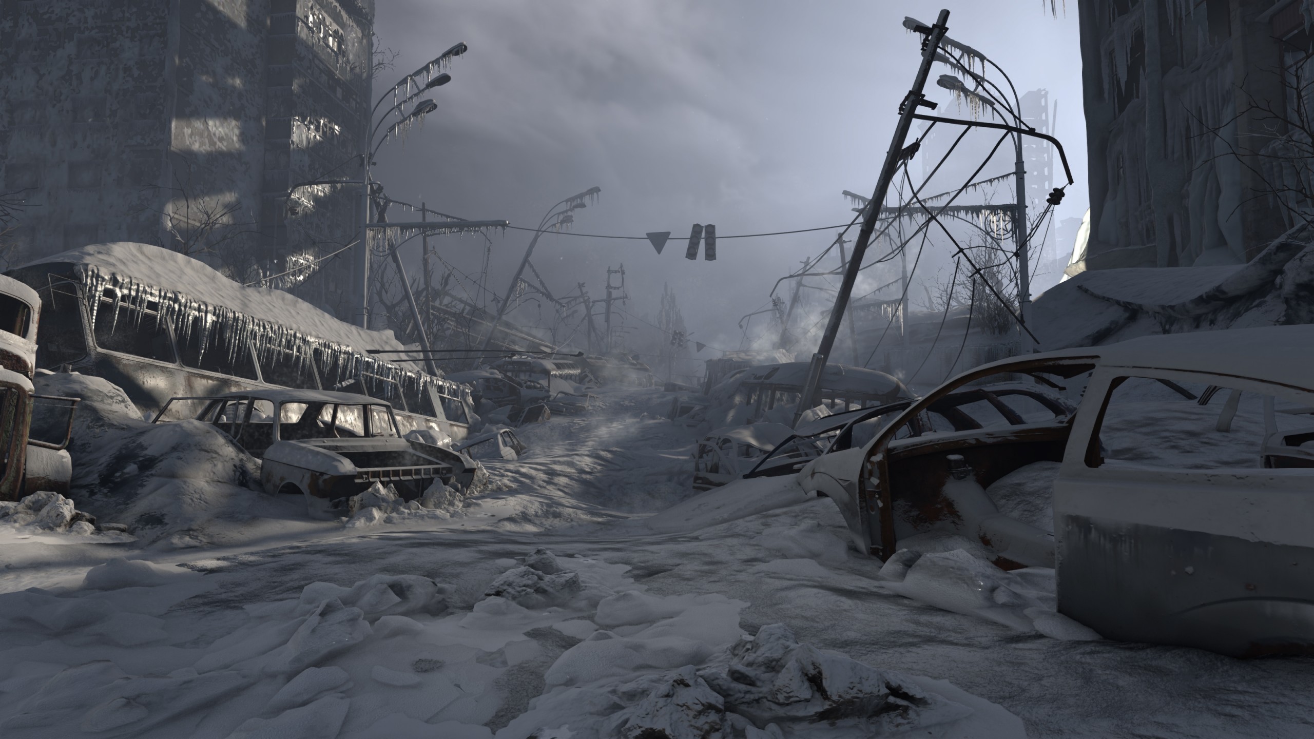 Metro Exodus, Post Apocalyptic, Snow, Fps Games, Destruction Game Winter Snow