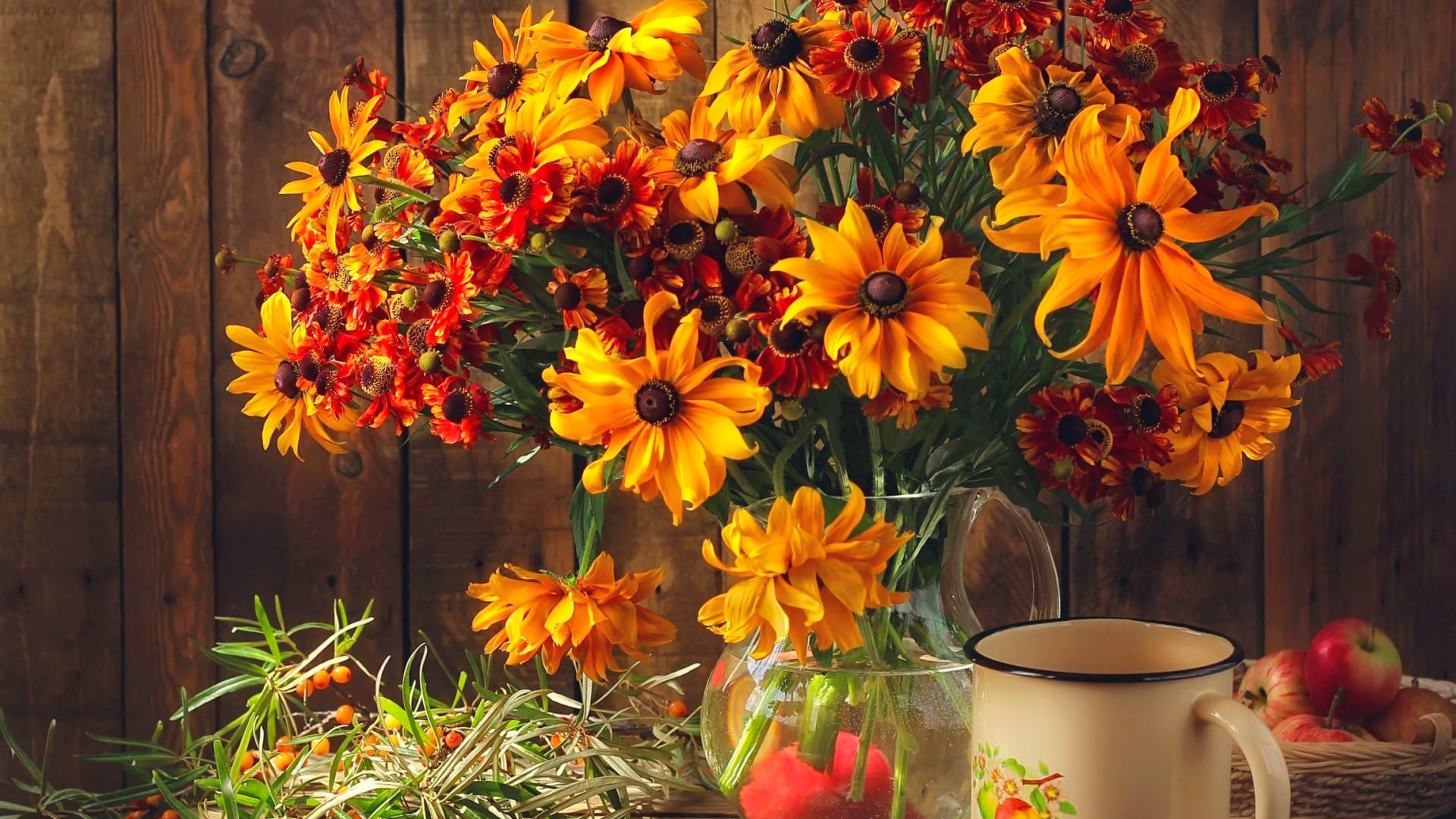 Fall Flowers Wallpaper Free Fall Flowers Background