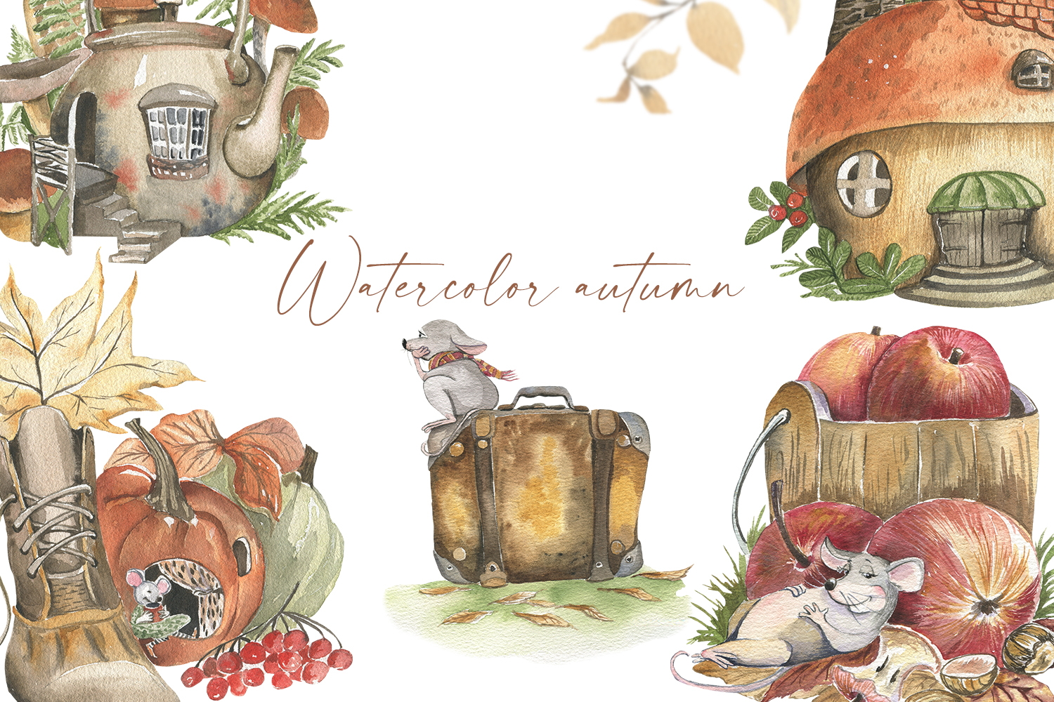 Autumn Watercolor. Cozy Season Graphic by laffresco04 · Creative Fabrica