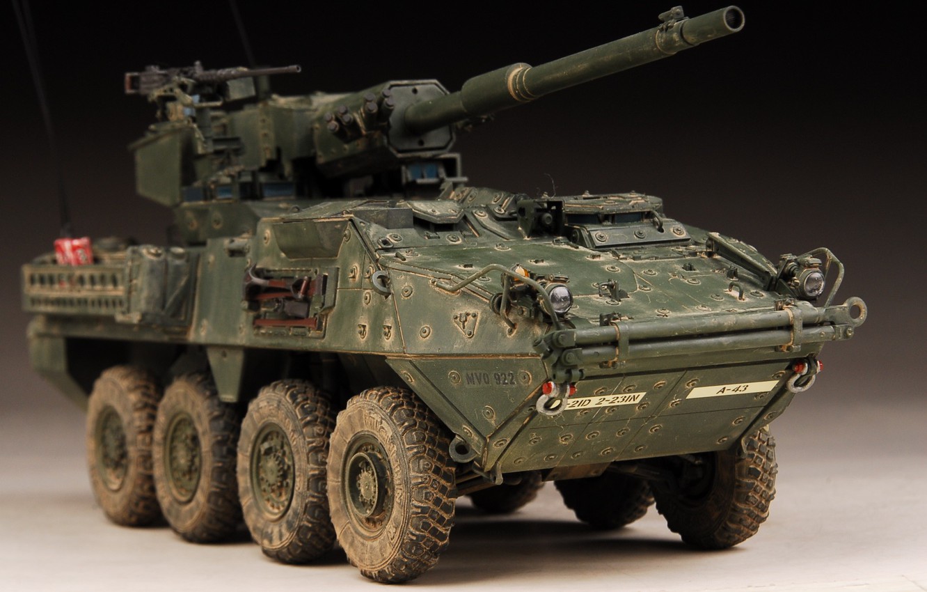 Wallpaper US Army, armored, armored vehicle, armed forces, M1128 Stryker MGS, Styker image for desktop, section оружие
