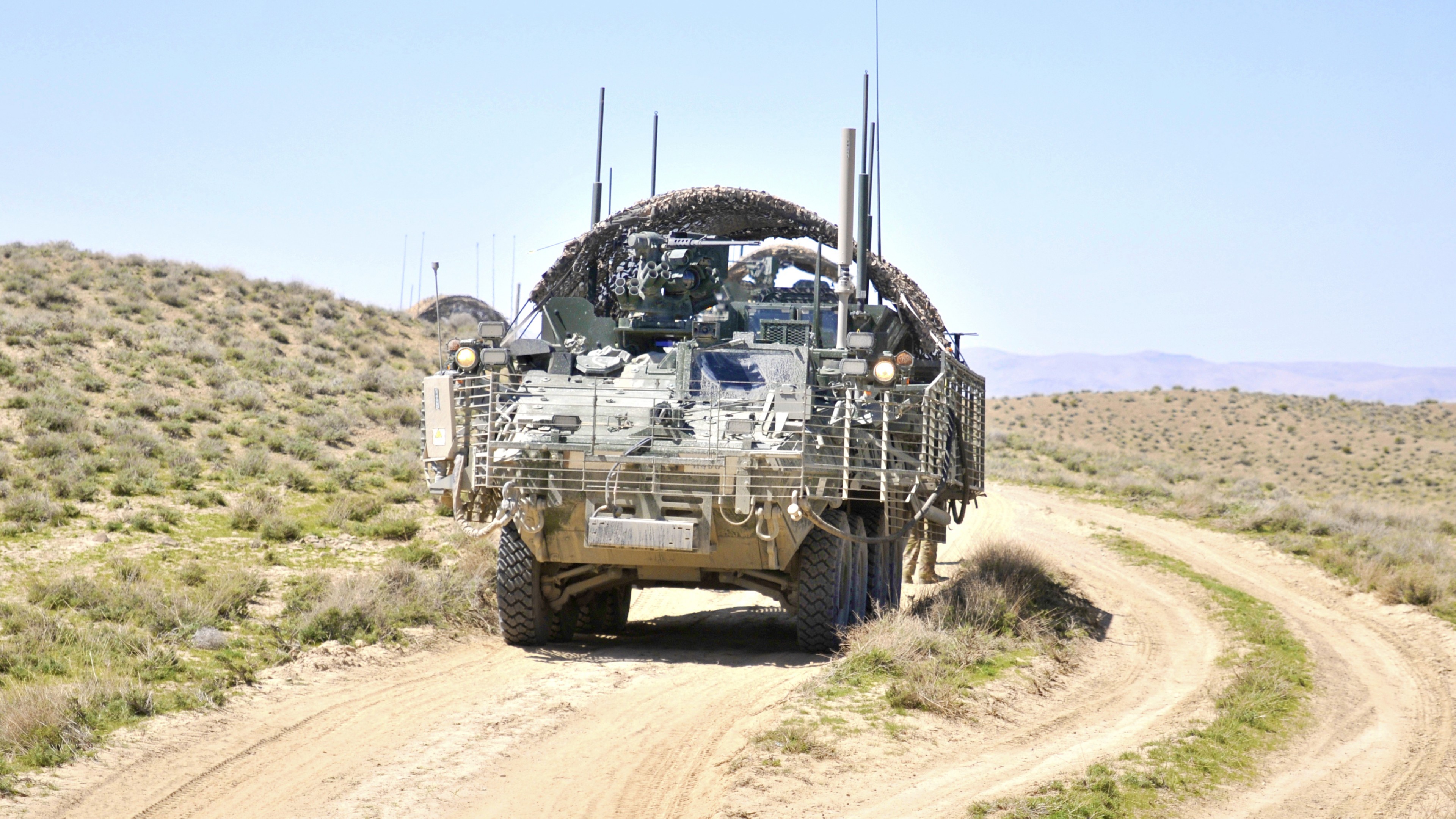 Wallpaper IAV Stryker, M1126, ICV, armored fighting vehicles, U.S. Army, desert, Military