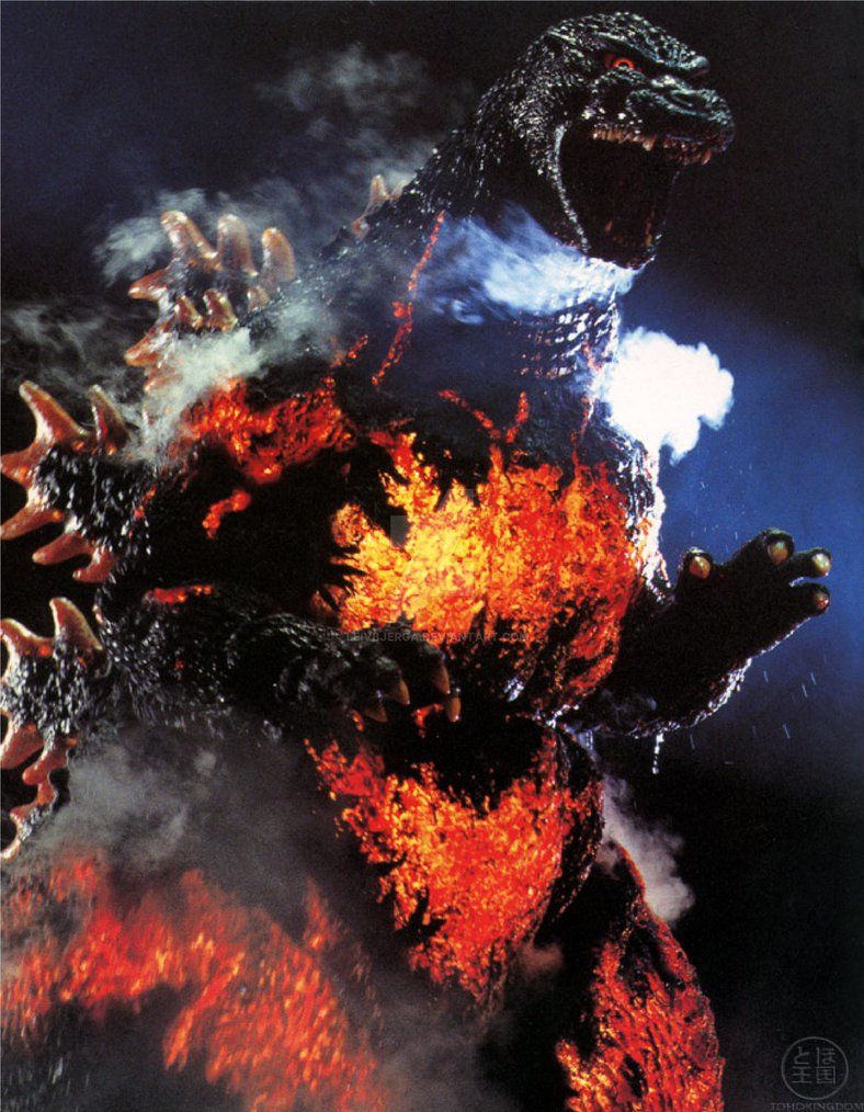 Download The Mighty Burning Godzilla Unleashed Wallpaper  Wallpaperscom