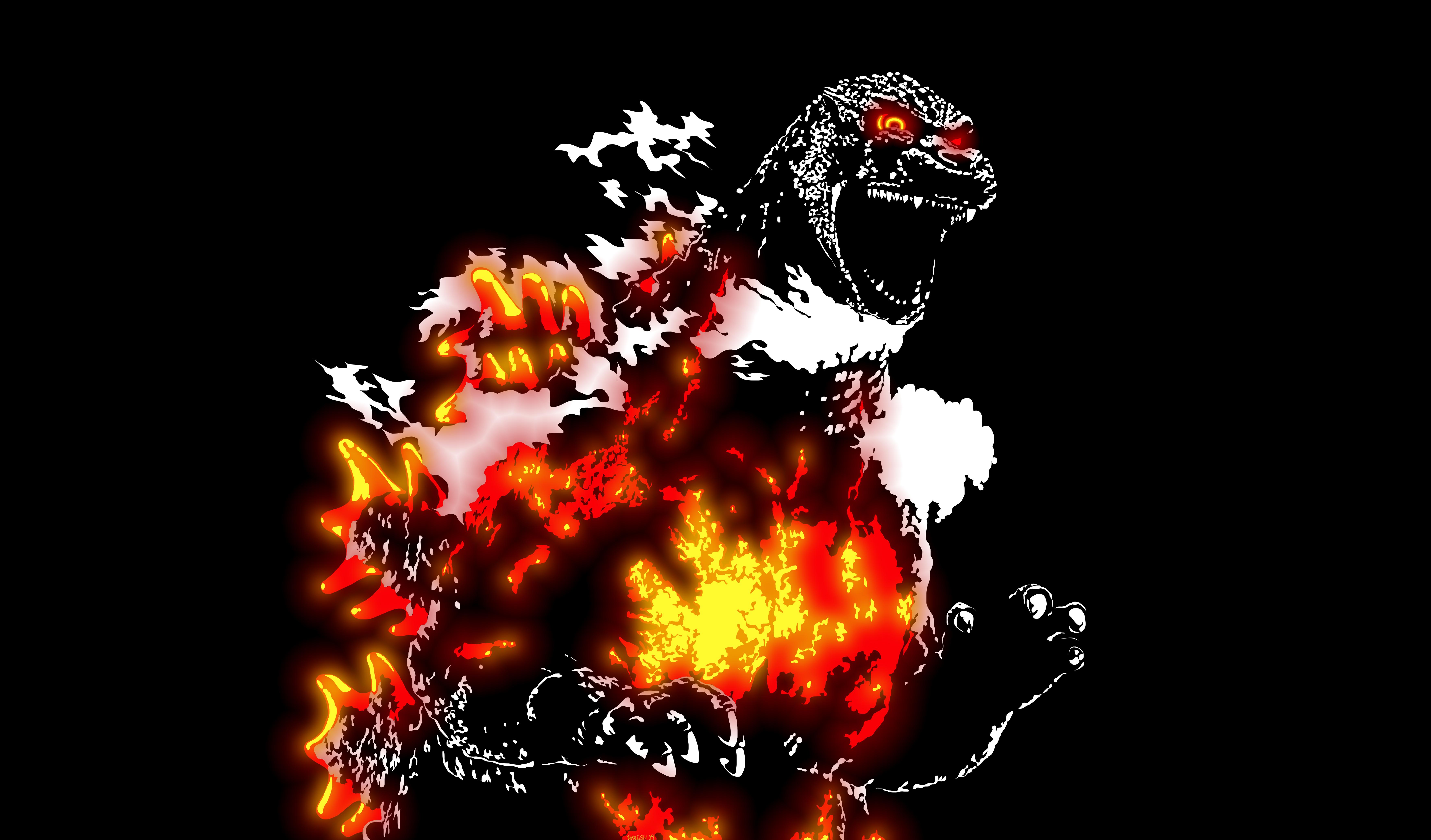 Burning Godzilla 1995 Glow Version Custom Background: GODZILLA