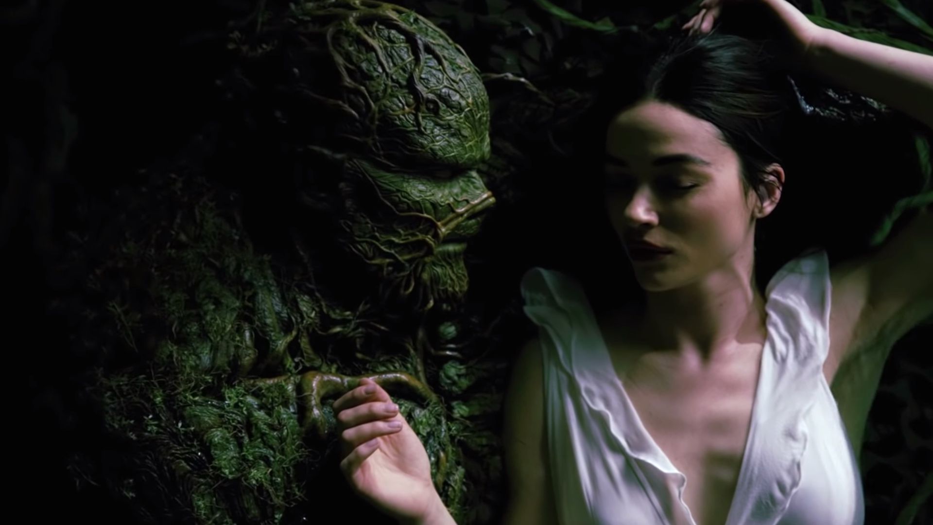 DC's SWAMP THING Series Gets a Romantic New Promo Spot Thing Water Embrace