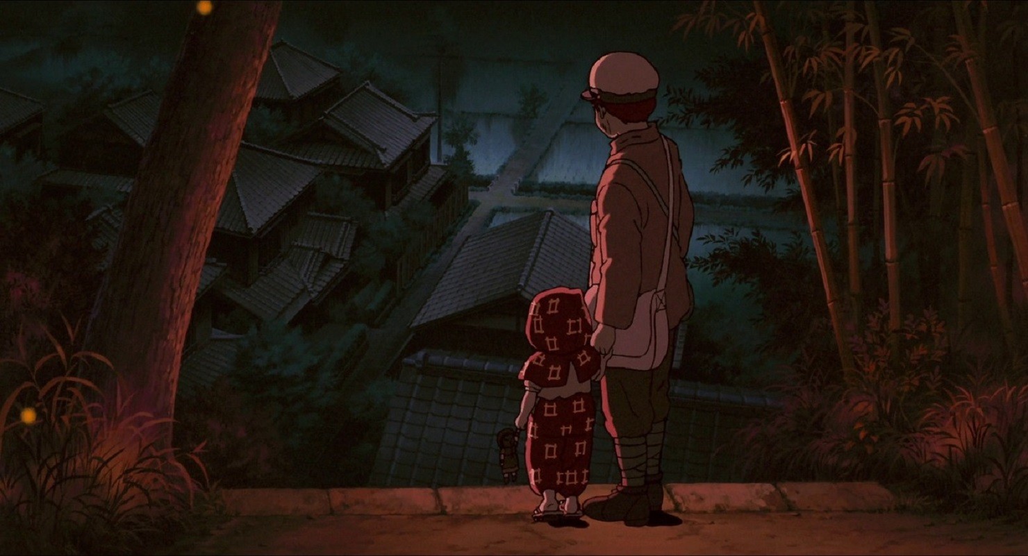 Wallpaper, night, anime, Studio Ghibli, midnight, Grave of the Fireflies, darkness, screenshot, computer wallpaper 1480x801