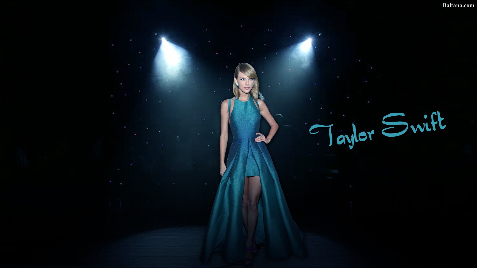 Taylor Swift Blue Dress Wallpaper 30138