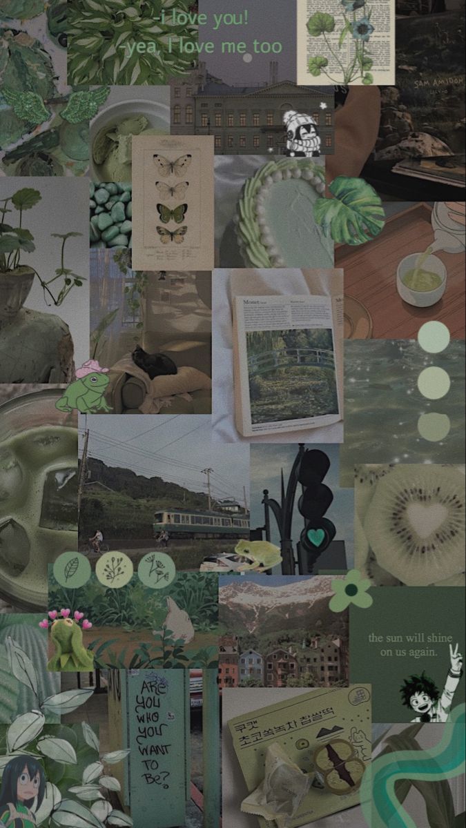 View 10 Sage Green Aesthetic Wallpaper Collage