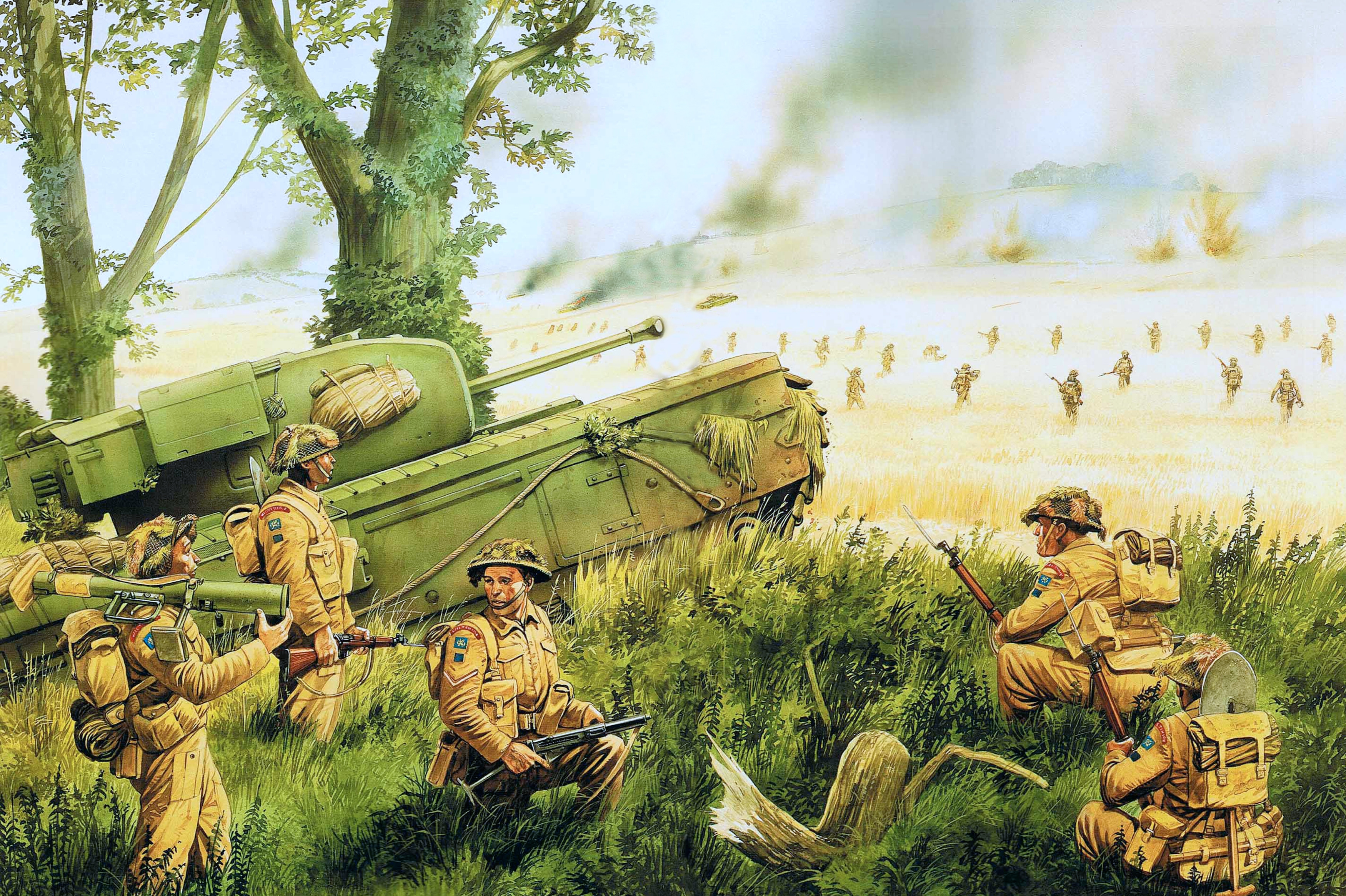war infantry world war ii british army military art 3500x2330 wallpaper High Quality Wallpaper, High Definition Wallpaper