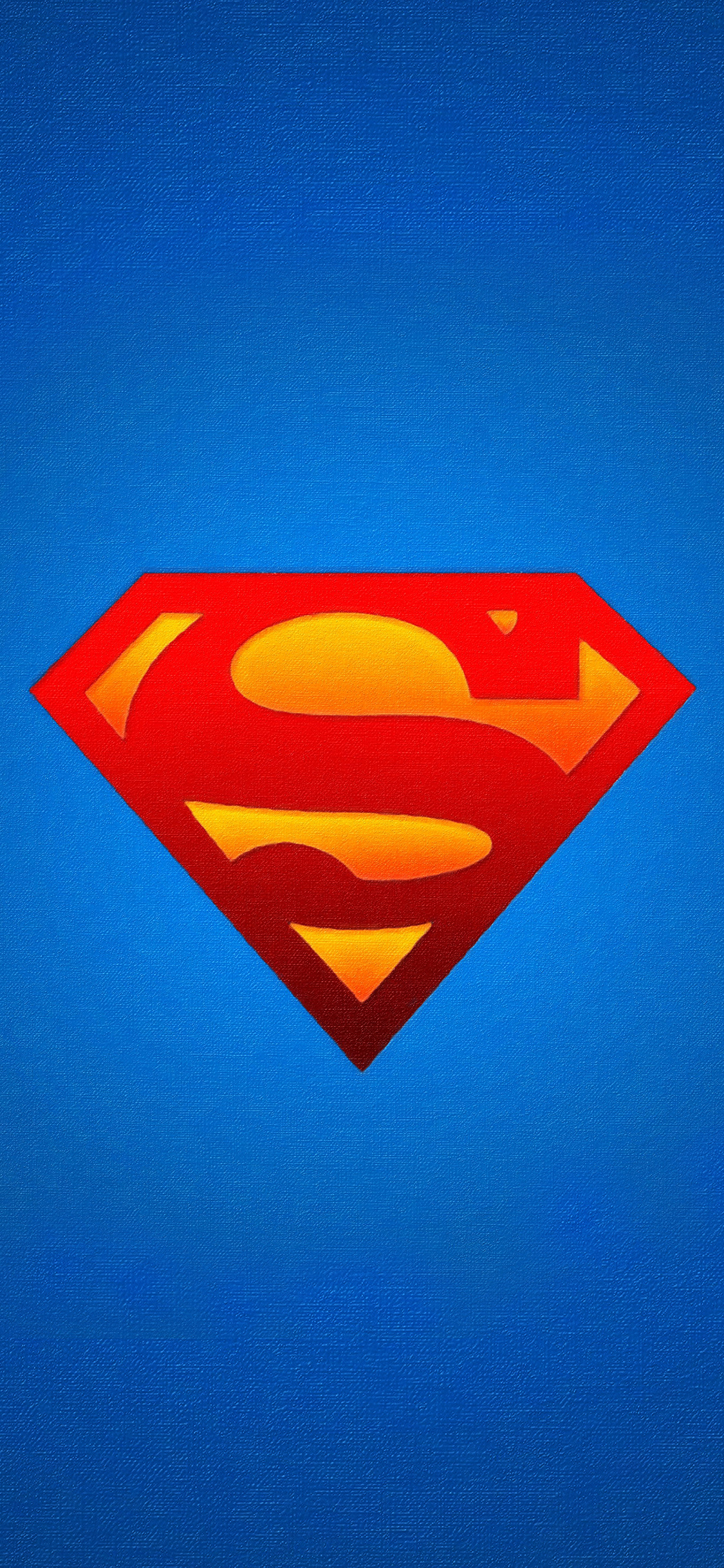 iPhone X wallpaper. logo superman blue red hero illustration art