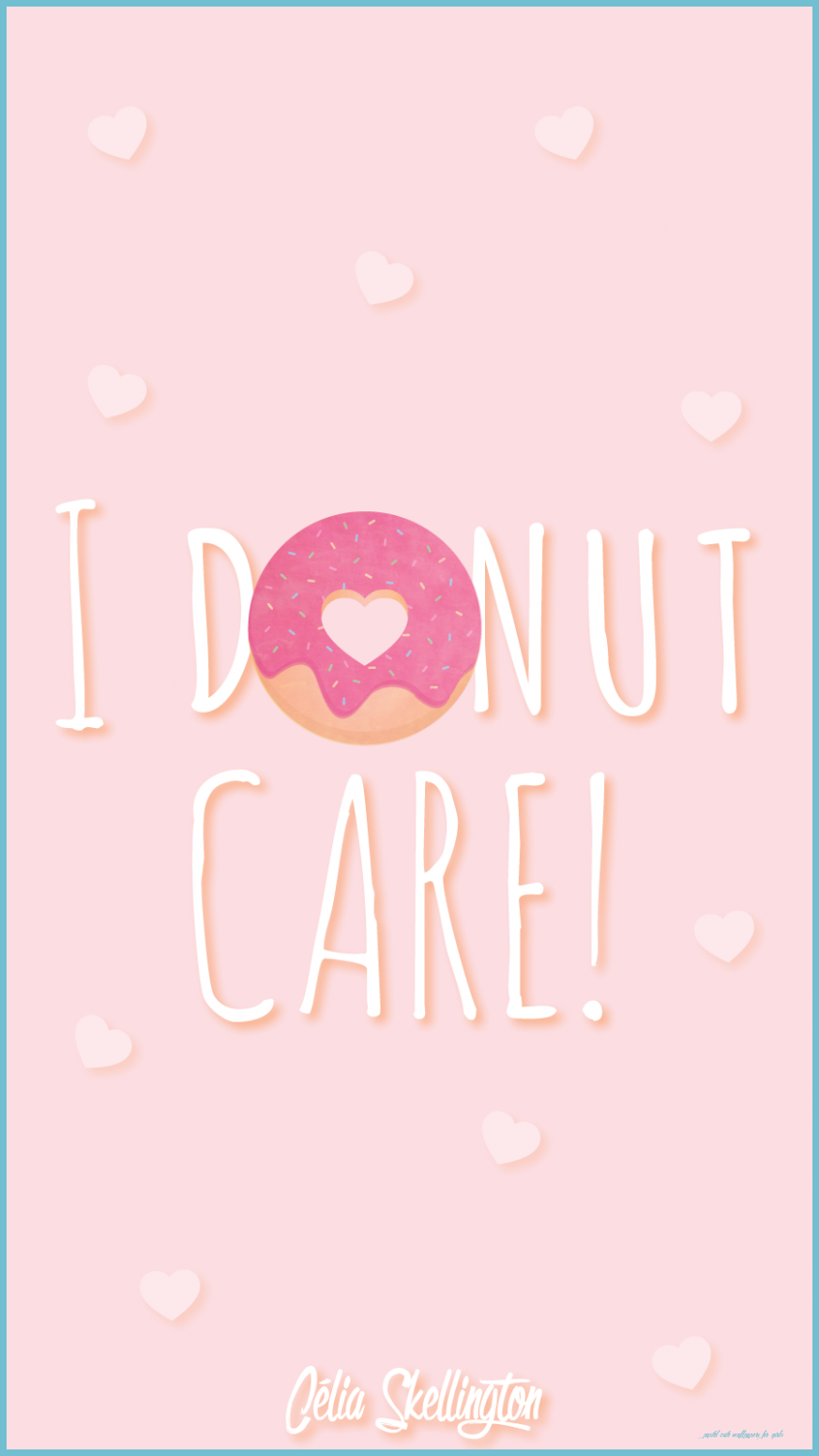 Pink Girl Pastel Donut Love IPhone Home Wallpaper Cute Wallpaper For Girls