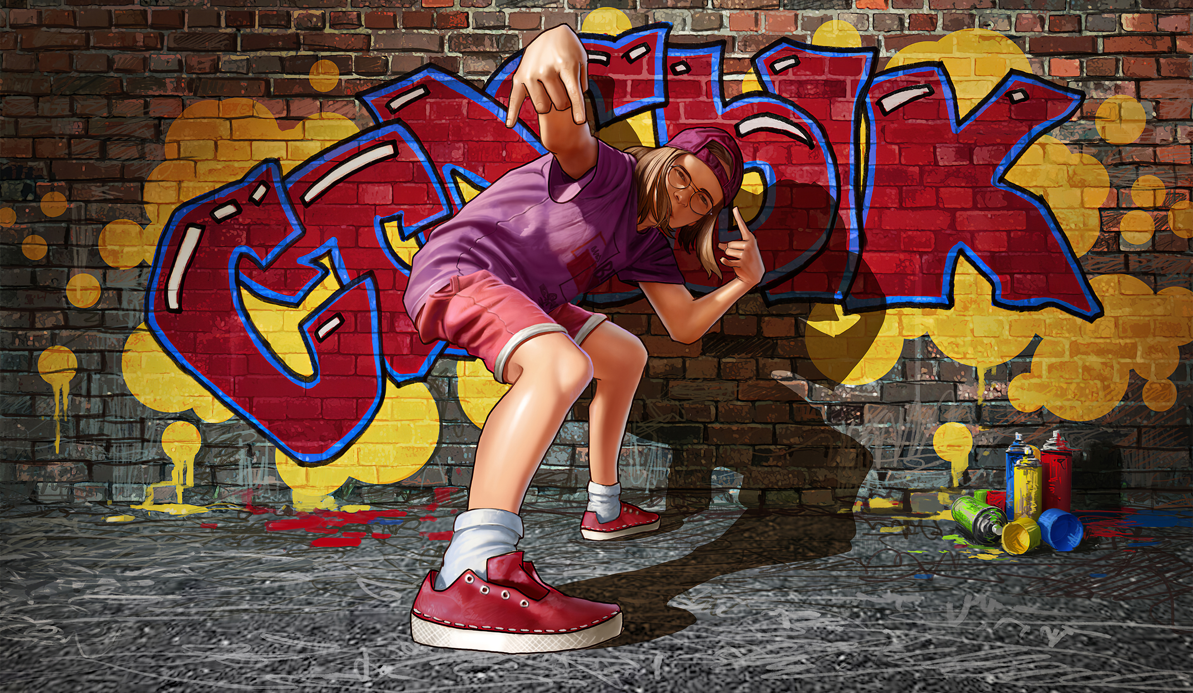 Spray Graffiti Boy, iPhone, Desktop HD Background / Wallpaper (1080p, 4k) (png / jpg) (2021)