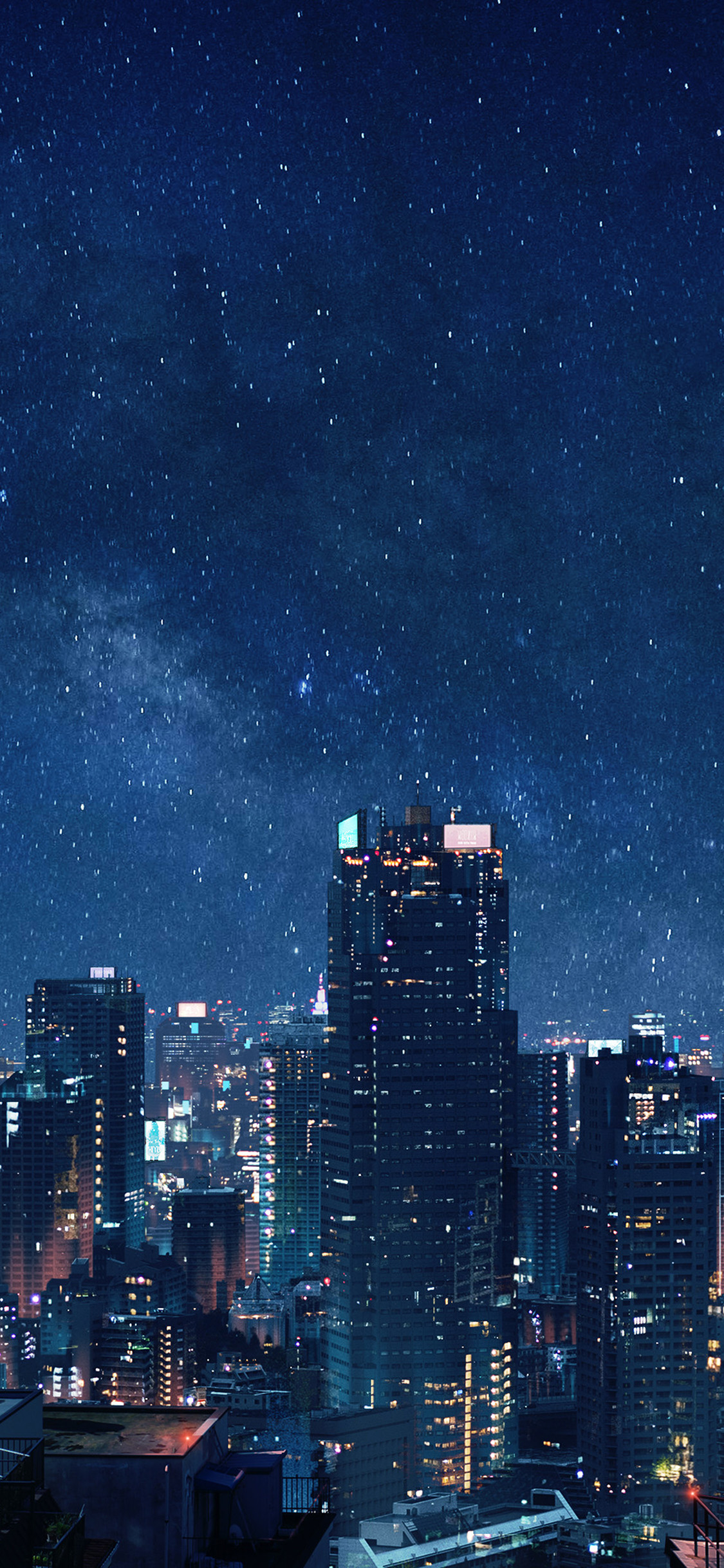 Art Night Anime City Wallpaper