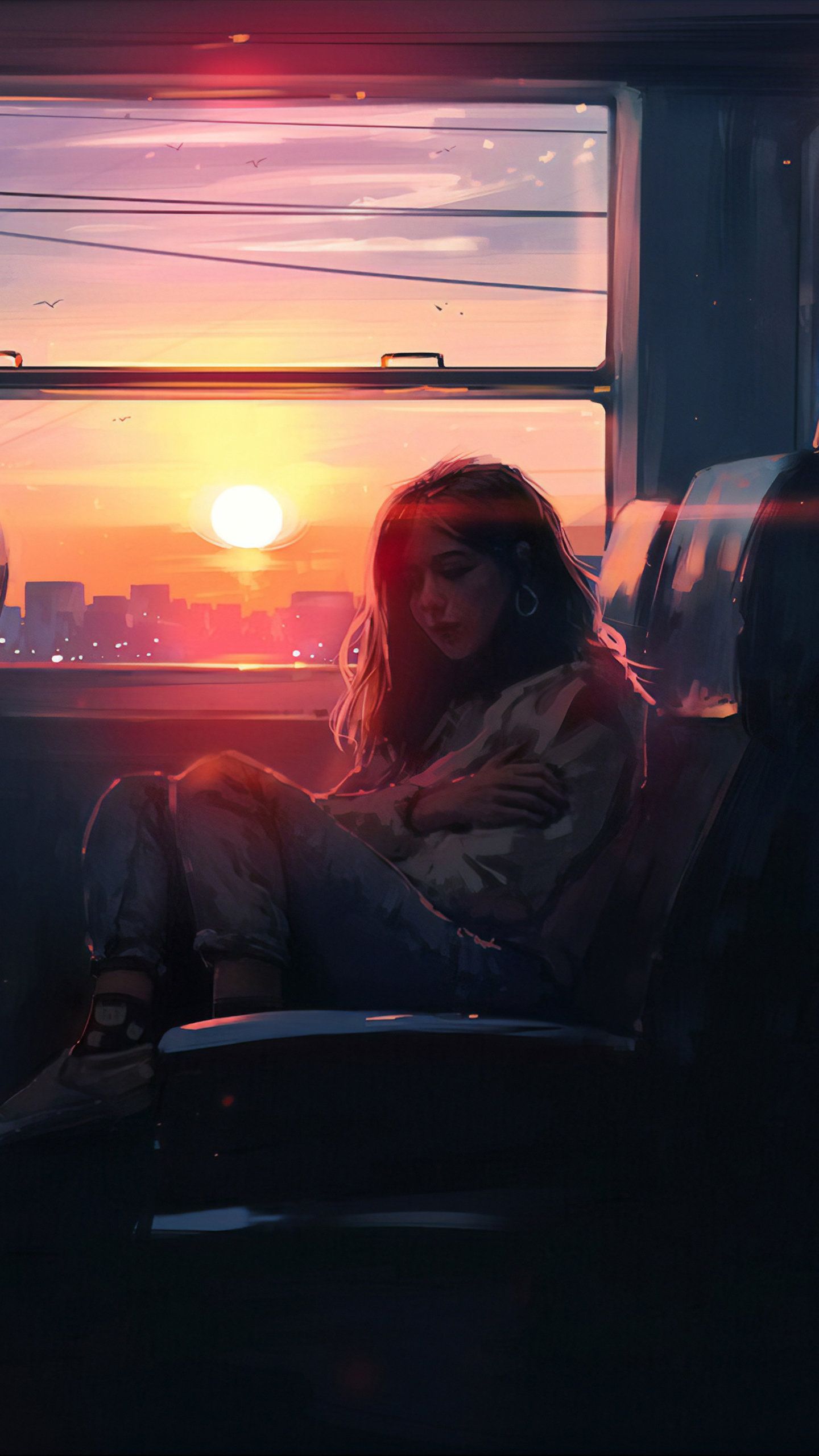 Alone Bus Ride, HD Artist Wallpaper Photo and Picture. Lonely art, Anime scenery wallpaper, Dreamy art
