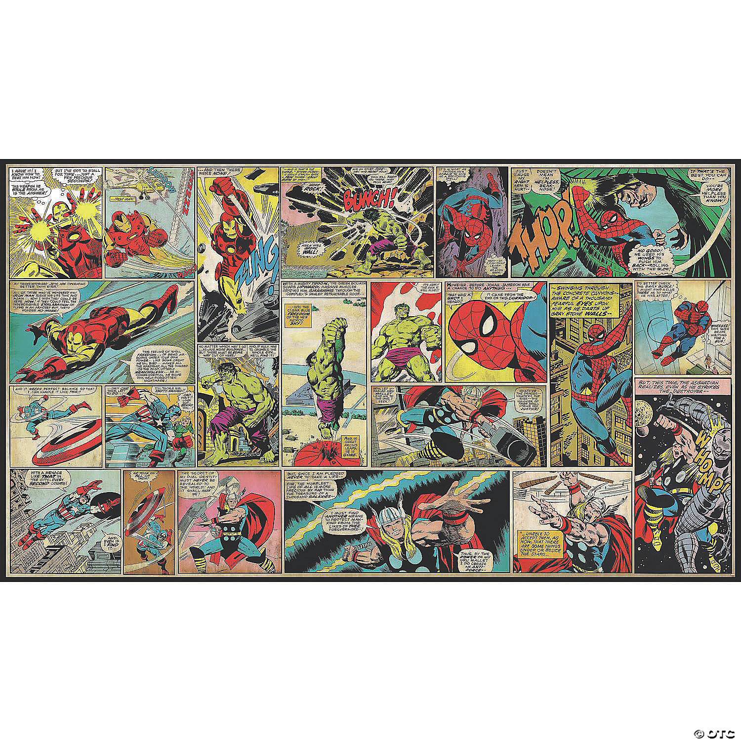 Marvel Comic Panel Prepasted Mural