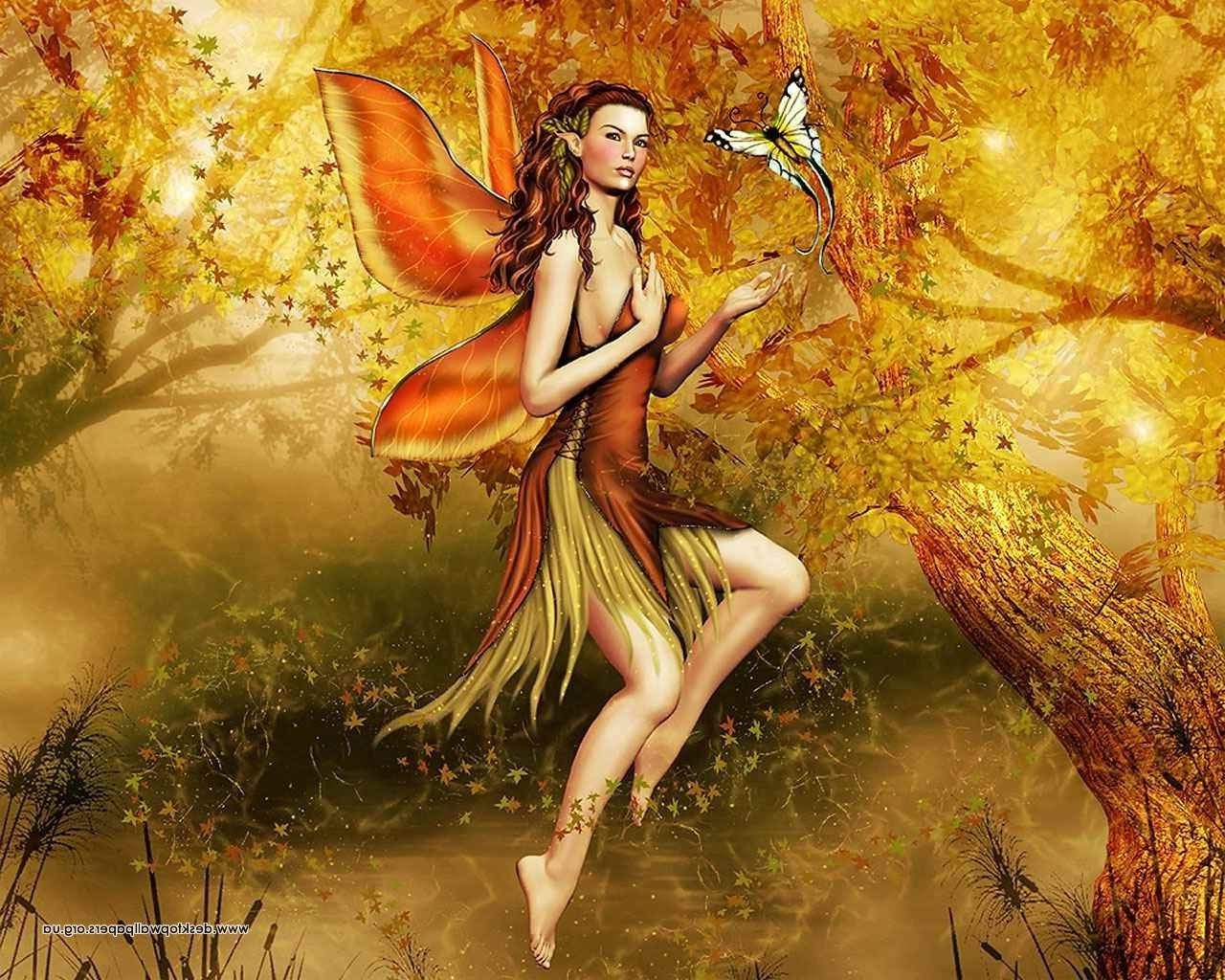 Wallpaper, fantasy art, mythology, autumn, fairy, 1280x1024 px, fictional character, mythical creature 1280x1024