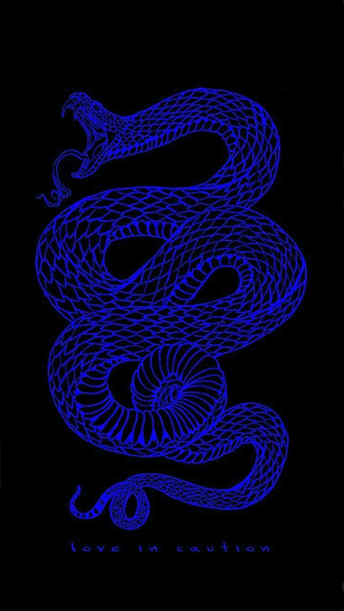 Snake Blue. Snake wallpaper, Dark blue wallpaper, Blue aesthetic dark