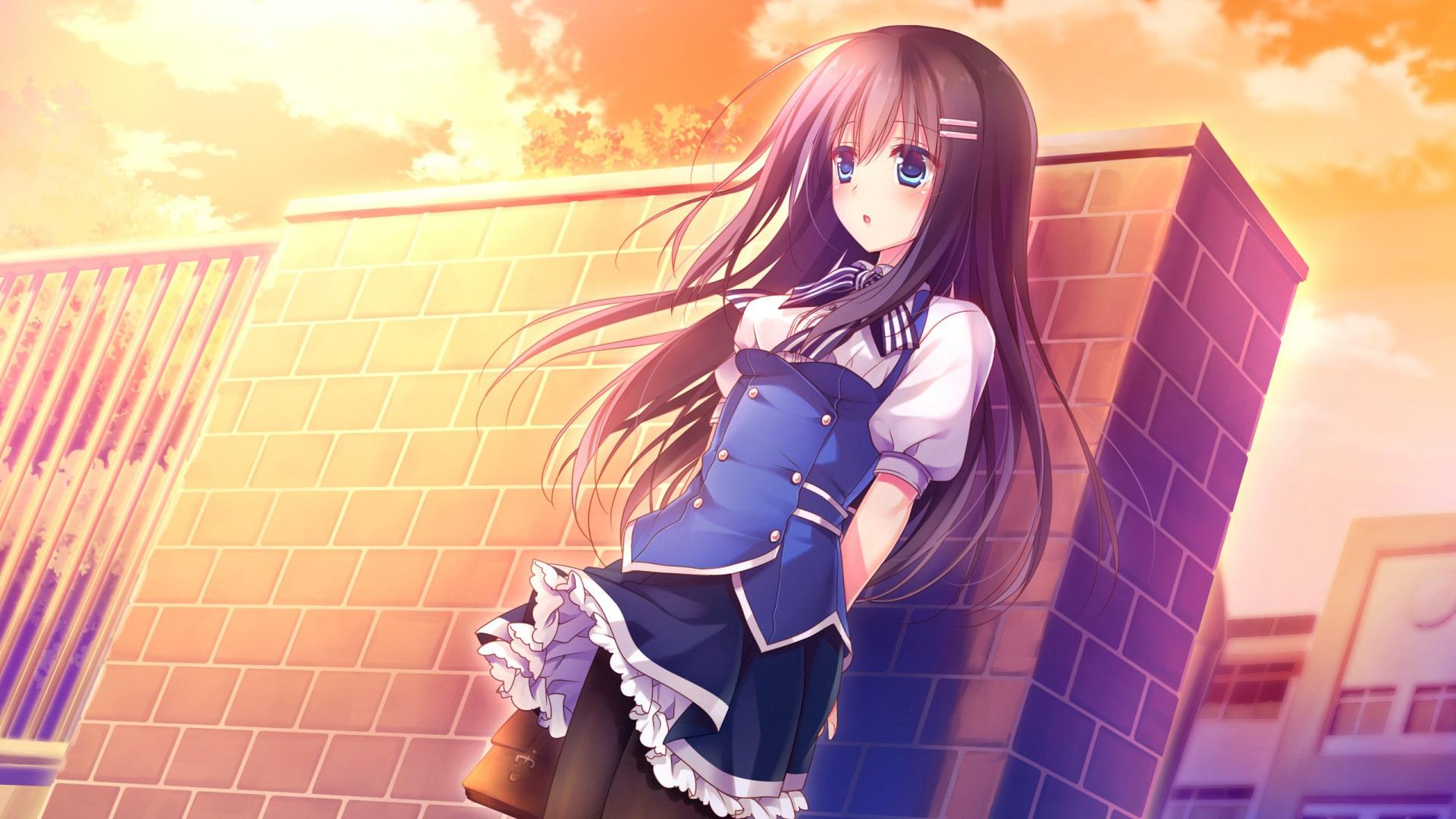 Anime School Girl Wallpaper Free Anime School Girl Background