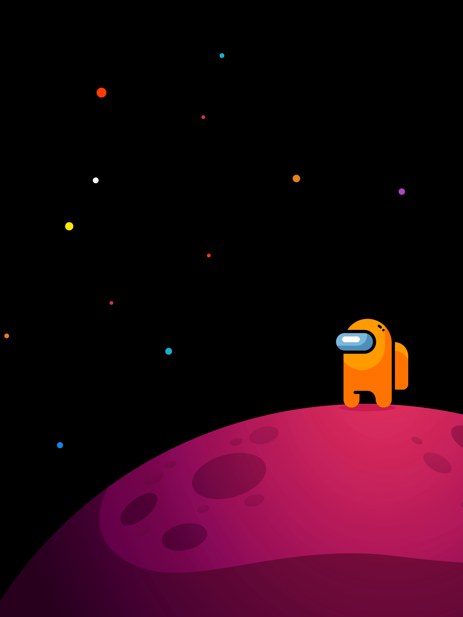 Among Us Wallpaper 4K, Minimalist, Colorful, Space, 5K