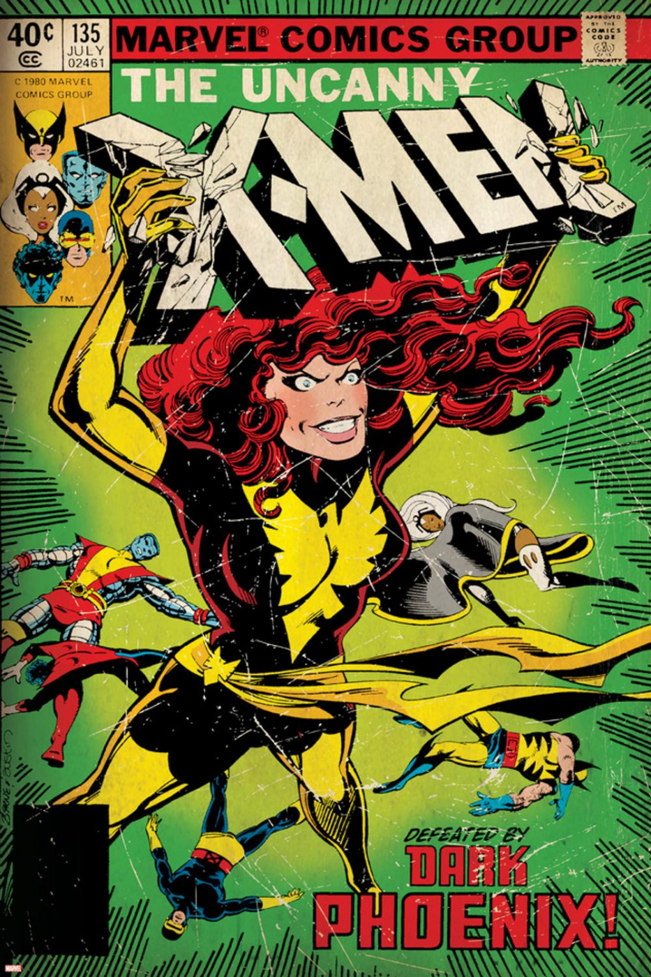The X Men Comic Book Cover No. Phoenix (aged)