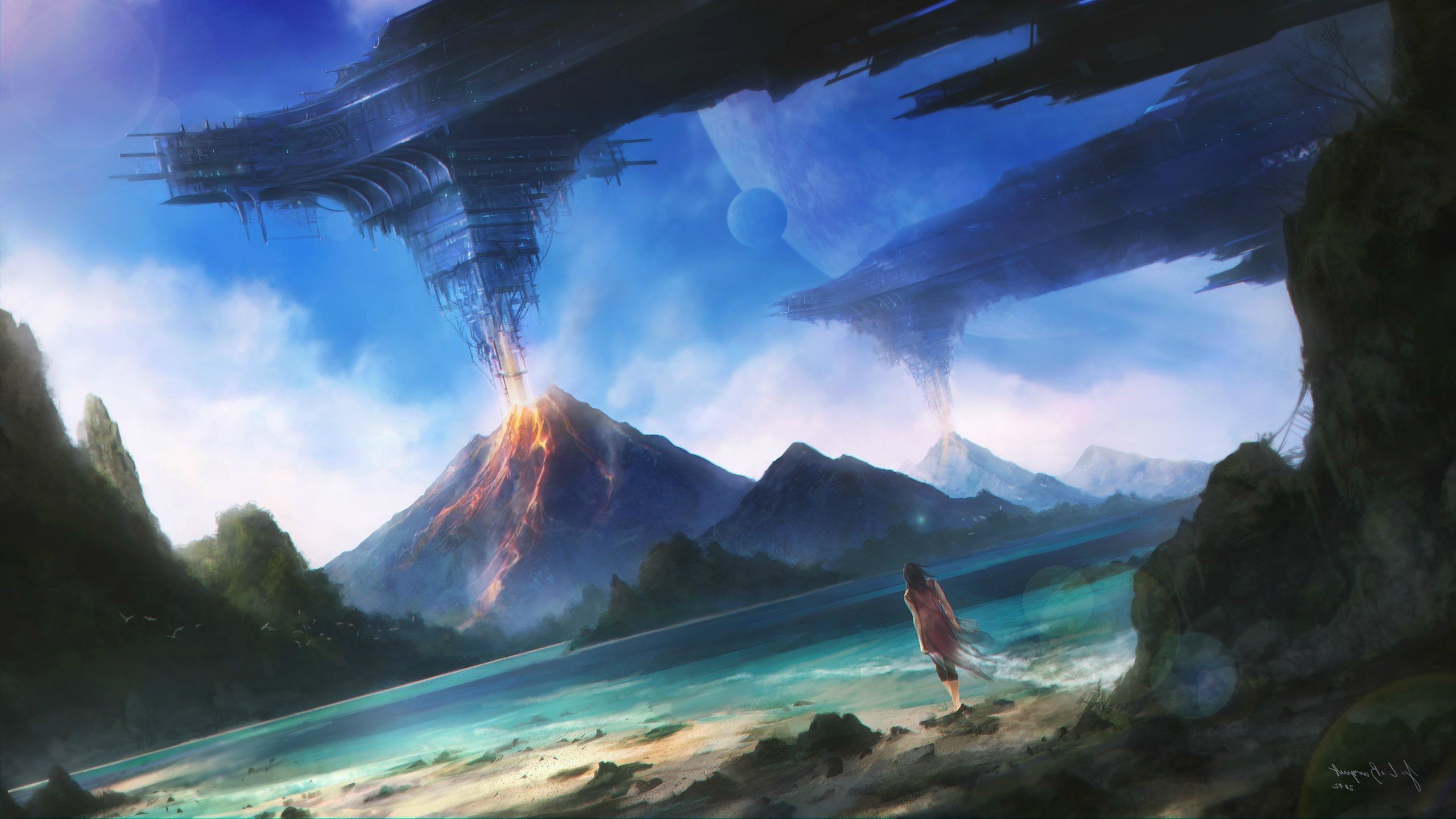 Free Vector | Volcanic eruption outdoor scene background | Scene  background, Background, Anime scenery
