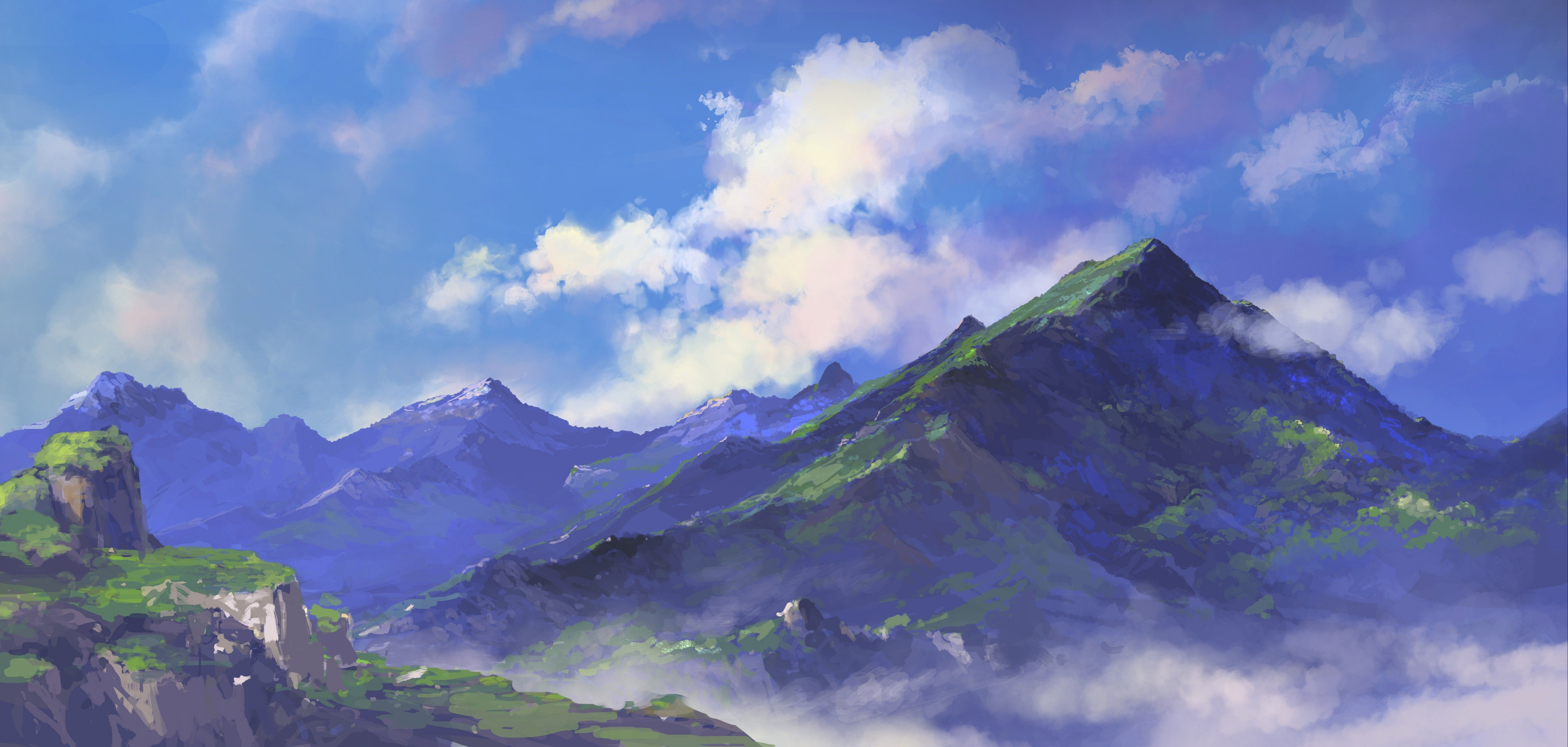 Anime Mountain Background