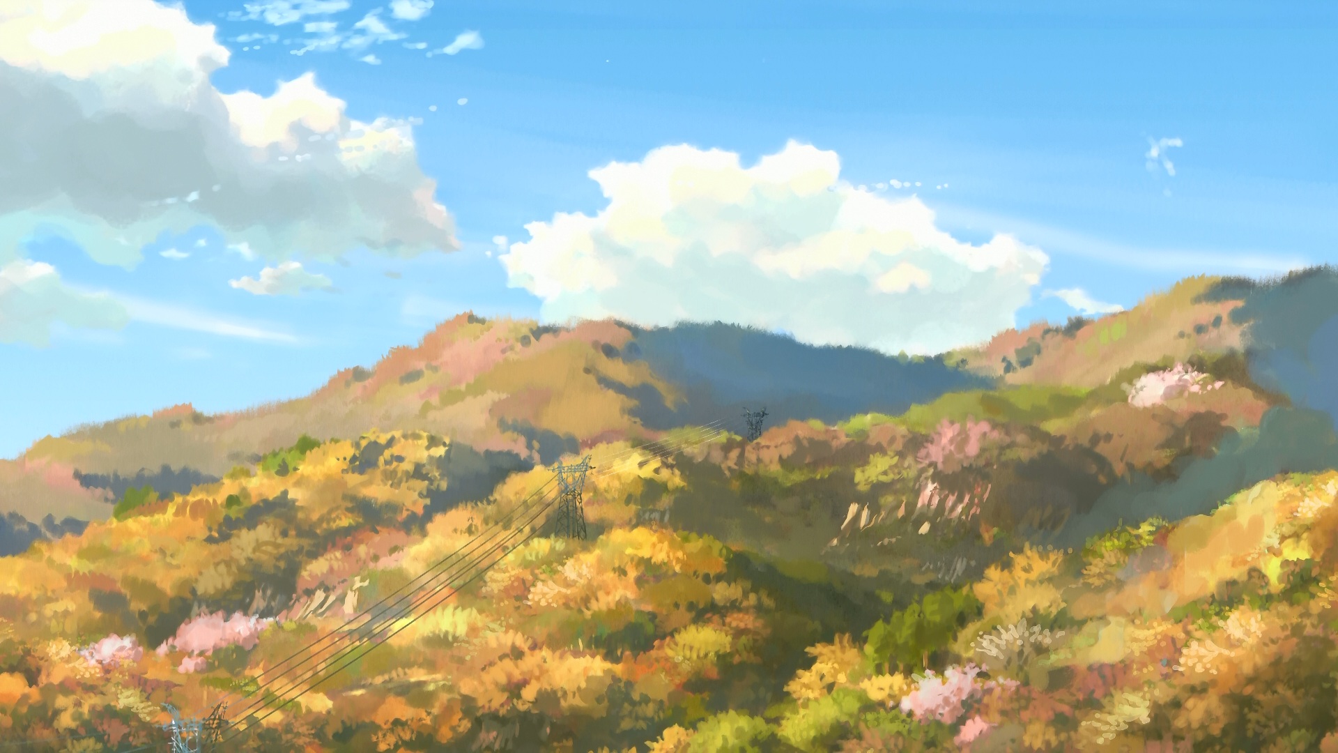 Perfect Anime Mountain Wallpaper Image
