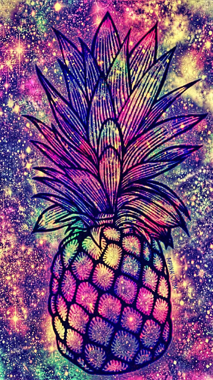 Fruity Pineapple Galaxy Wallpaper #androidwallpaper #iphonewallpaper # wallpaper #galaxy #sparkle. Cute pineapple wallpaper, Pineapple wallpaper, Fruit wallpaper