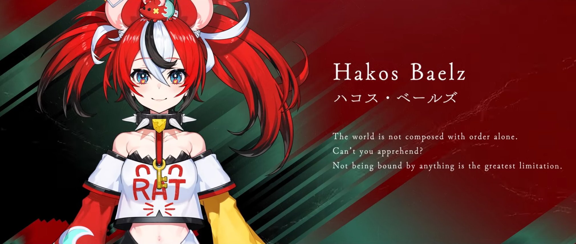 Kars English debuts new vtuber Hakos Baelz whose character designer is Mika Pikazo. Her first stream will be on August 22 at 8:00 AM JST