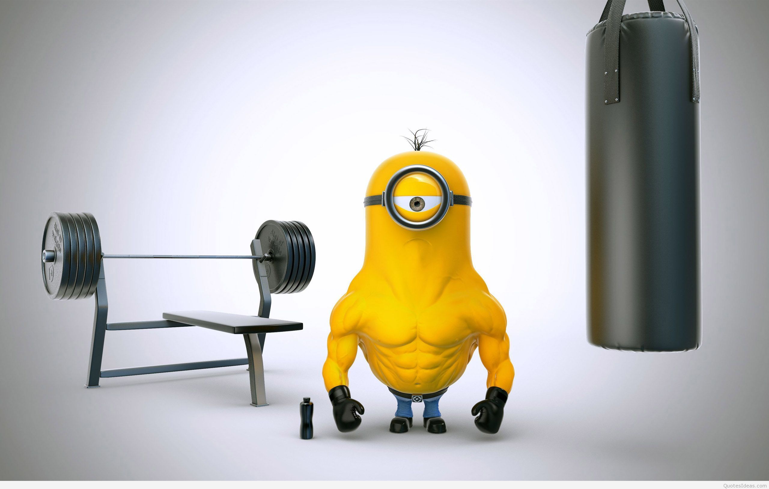 Bodybuilder Minion, HD Cartoons, 4k Wallpaper, Image, Background, Photo and Picture