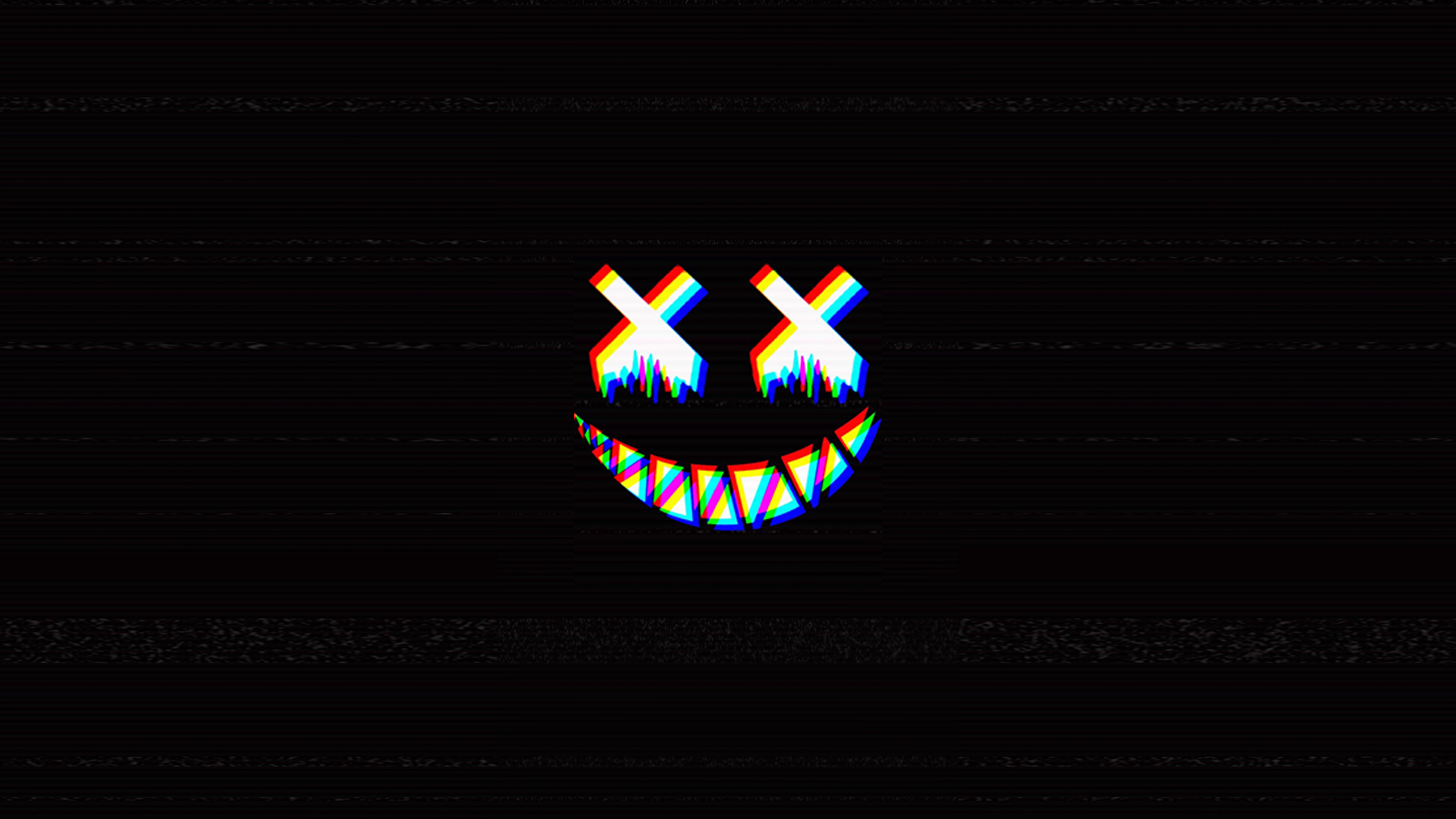 Wallpaper, dark, smile, smiling, large eyes, crying, Crazy Face, glitch art, minimalism, errors, scary face, Terror 1920x1080