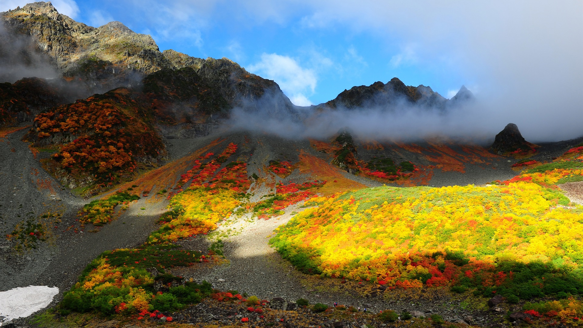 Wallpaper China landscape, mountains, clouds, trees, autumn 2560x1600 HD Picture, Image