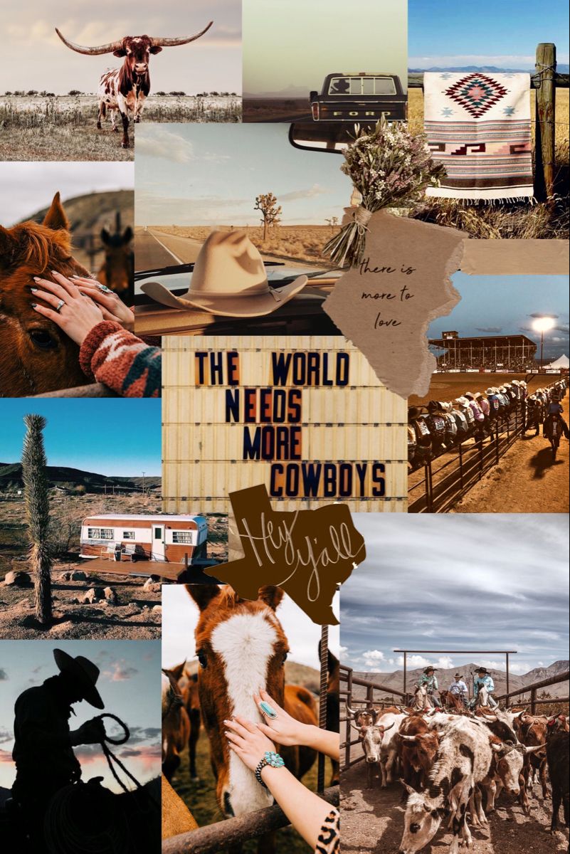 western #aesthetic #collage #wallpaper #cowboys #texas #inspo. Country background, Western photography, Western aesthetic