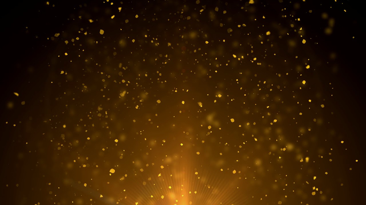 Gold Dust Particles. Free Animation Loop Background