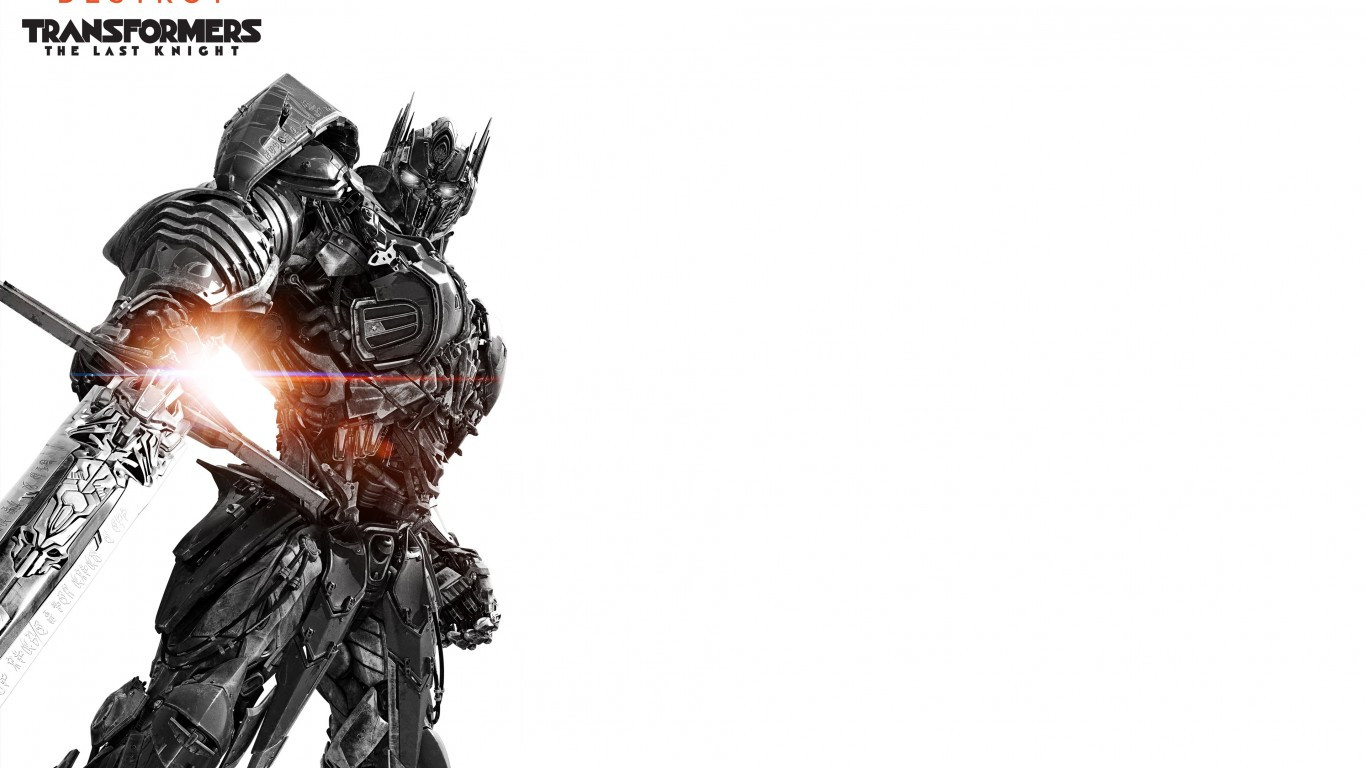 Download 1366x768 Transformers: The Last Knight, Optimus Prime, Sword Wallpaper for Laptop, Notebook