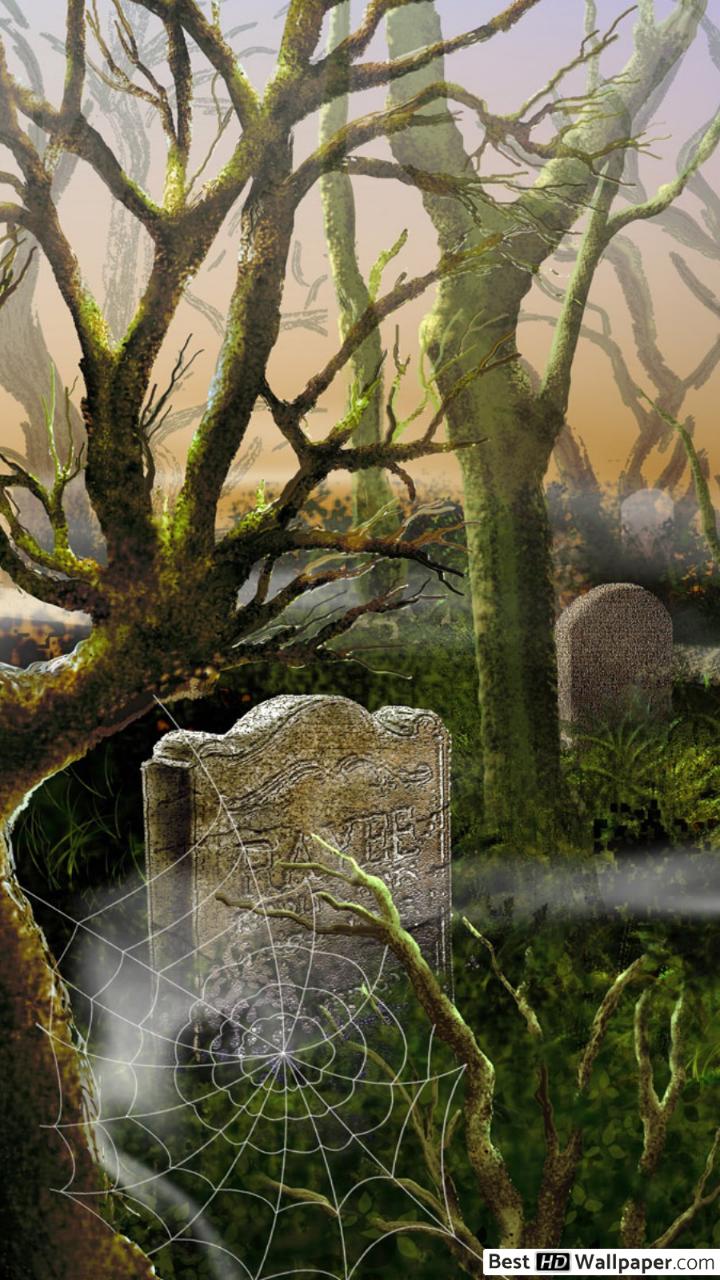 Abandoned cemetery HD wallpaper download