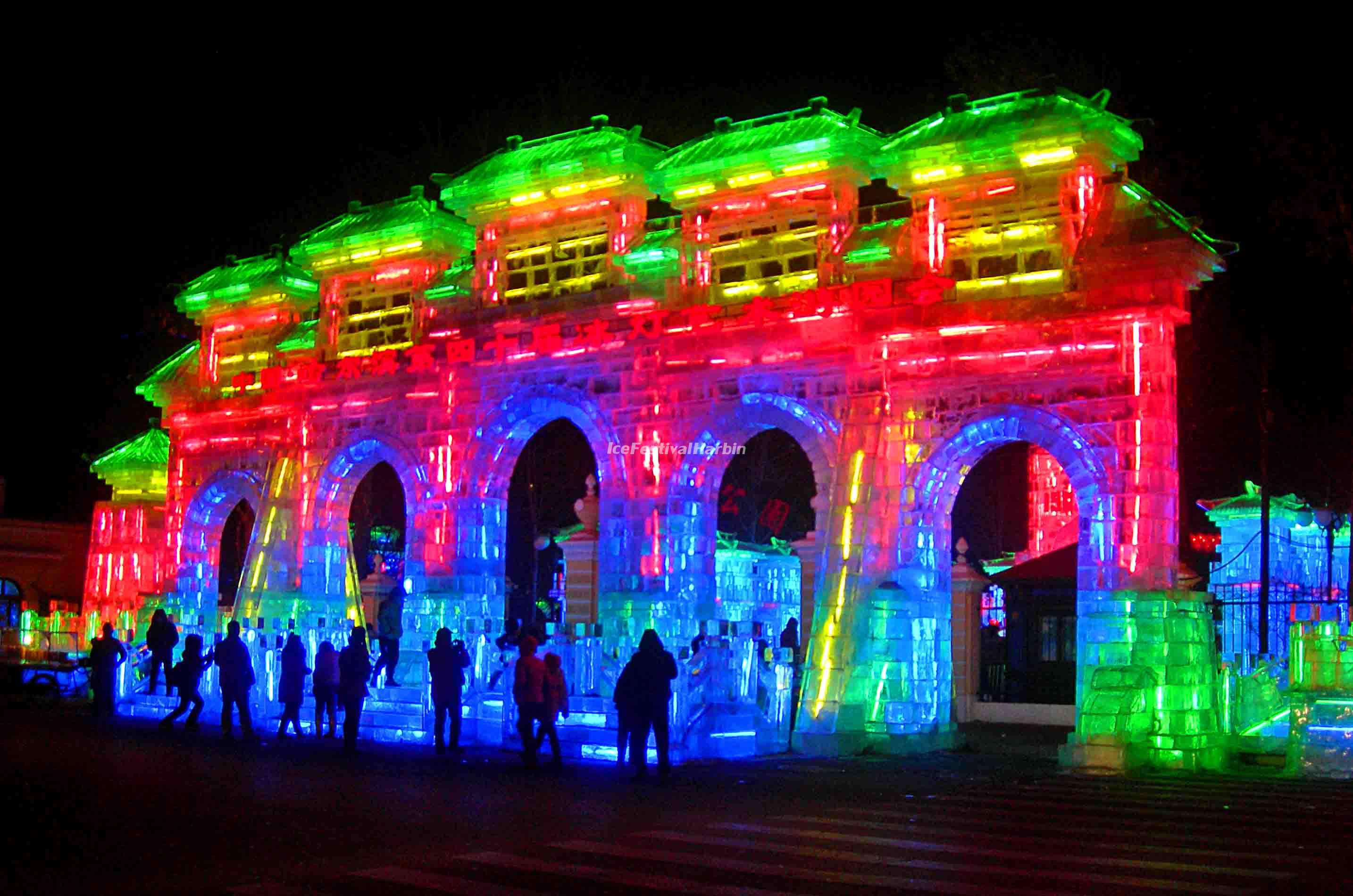 Harbin Ice Lantern Fair Ice Festival Wallpaper, China