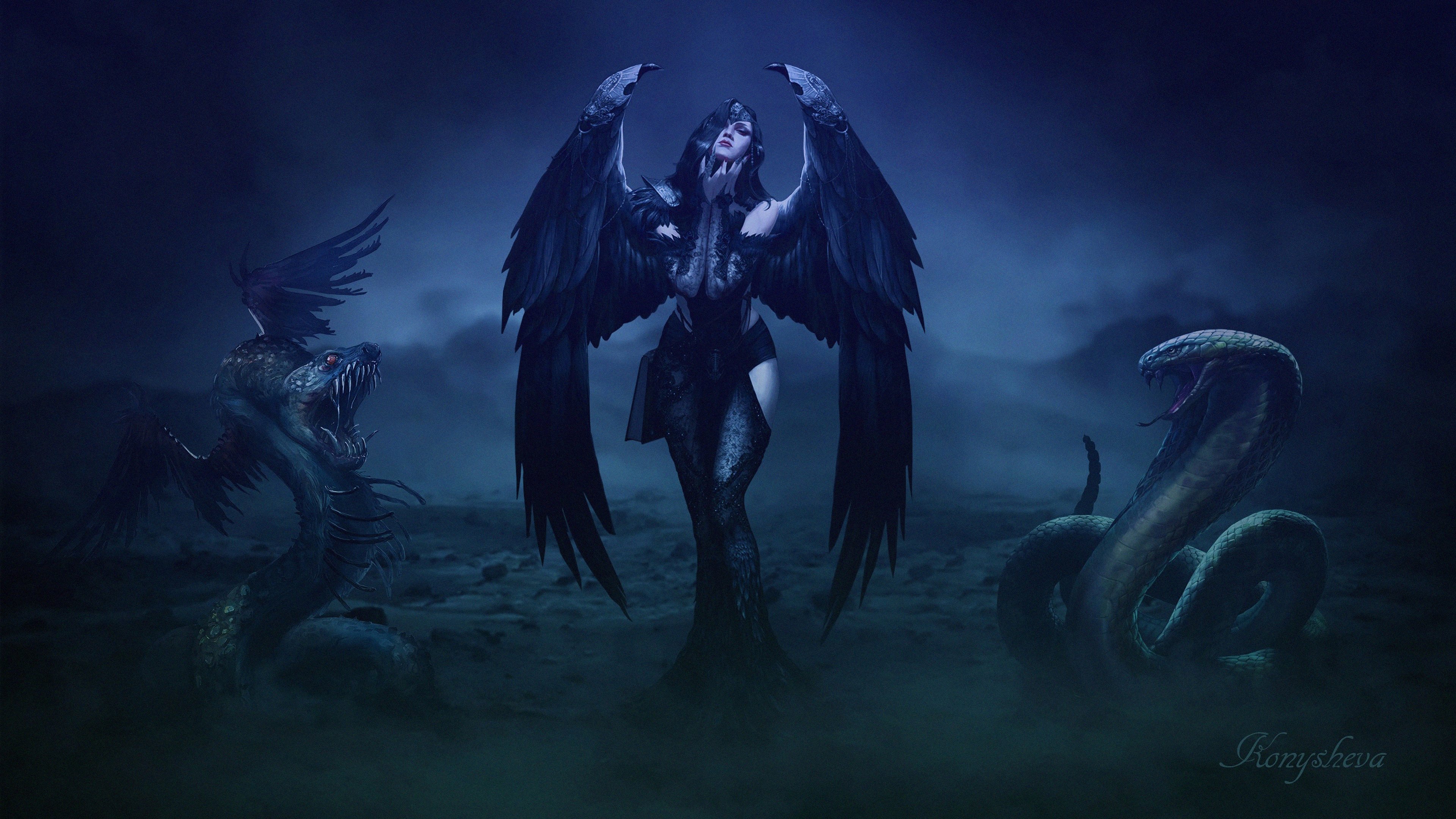 Gothic Angel 4k, HD Artist, 4k Wallpaper, Image, Background, Photo and Picture