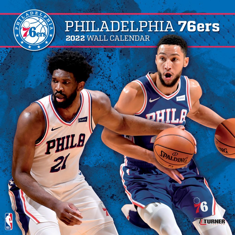 NBA Philadelphia 76ers 2022 Wall Calendar