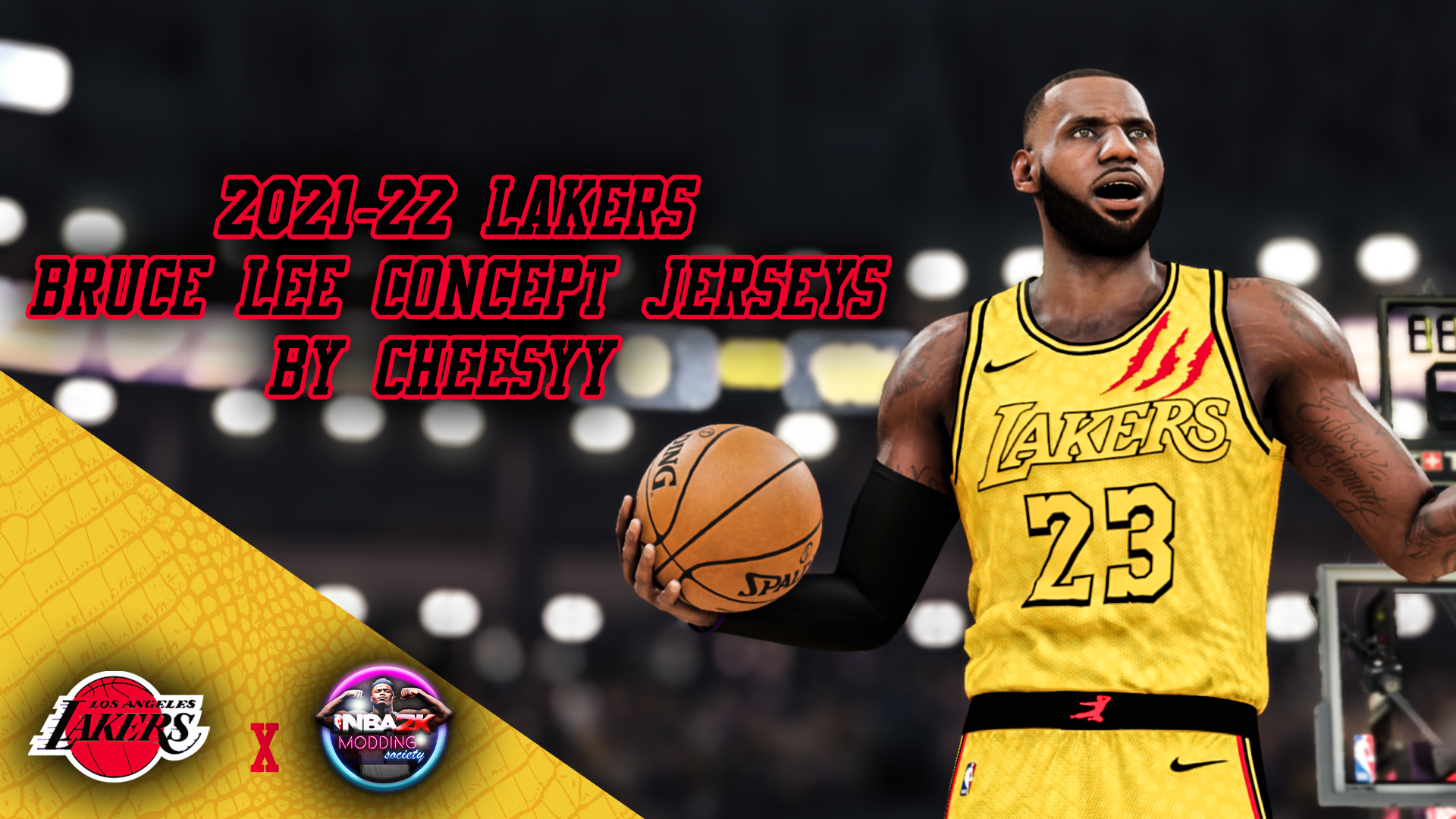 NBA 2K21 2021 2022 Los Angeles Lakers Bruce Lee Concept Jerseys By Cheesyy: NBA 2K22 Mods, Rosters & Cyberfaces