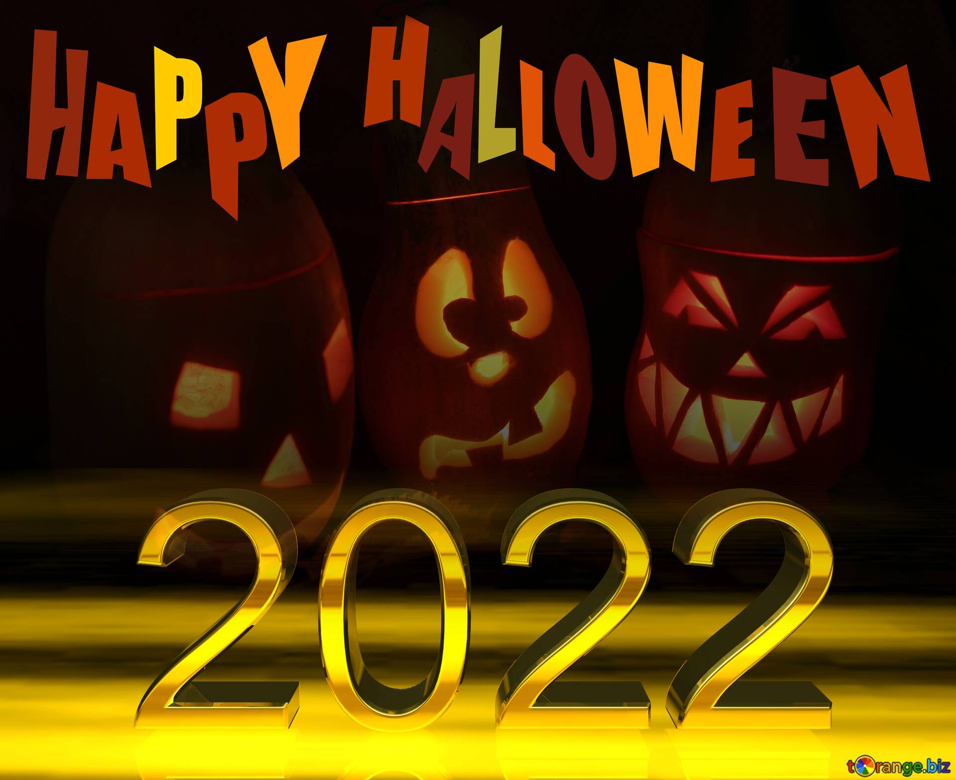 Download Free Picture Pumpkins 2022 Happy Halloween 3D Digits On CC BY License Free Image Stock TOrange.biz Fx №213604