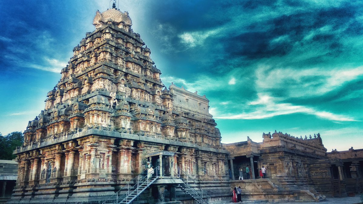 Ugra thread on the year old Airavateswara Temple at Darasuram, near Kumbakonam, TN. This temple dedicated to Lord Shiva was built by Rajaraja Chola II, the great grandson