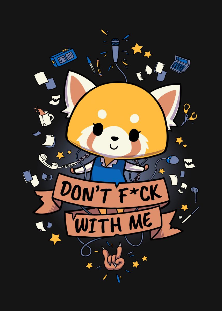 Aggretsuko Cute Red Panda' Poster