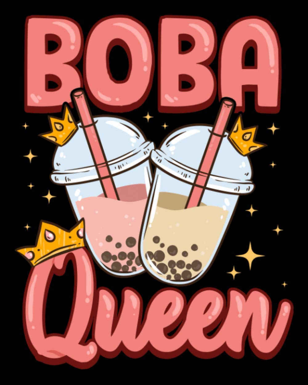 Boba Queen: Funny Boba Queen Kawaii Bubble Tea Boba Anime 2021 2022 Weekly Planner & Gratitude Journal (120 Pages, 8 X 10) Calender For Daily Notes, Thankfulness Reminders & To Do Lists: Planners
