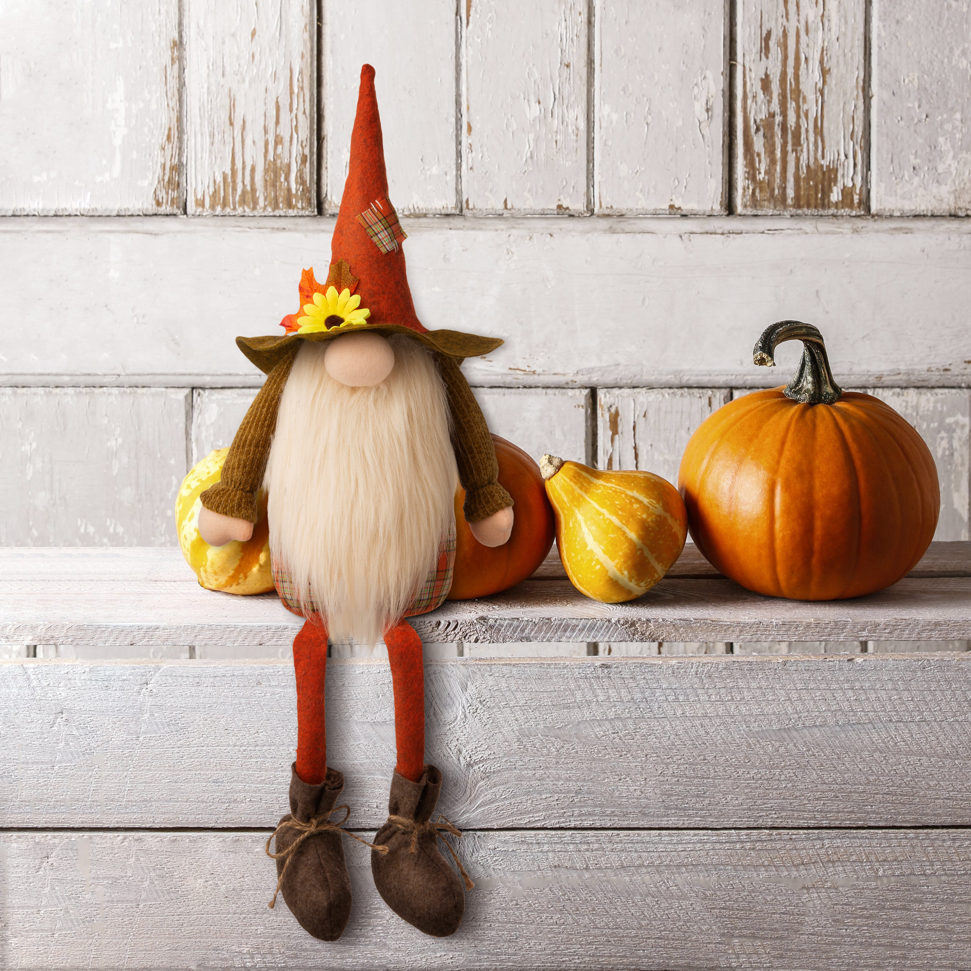 The Holiday Aisle® Fall Fabric Gnome Shelf Sitter Décor & Reviews
