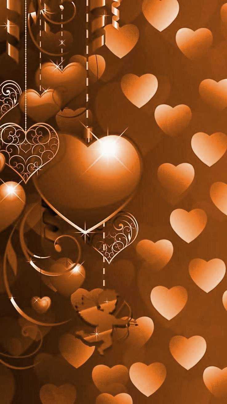 Brown Heart Wallpaper Free HD Wallpaper